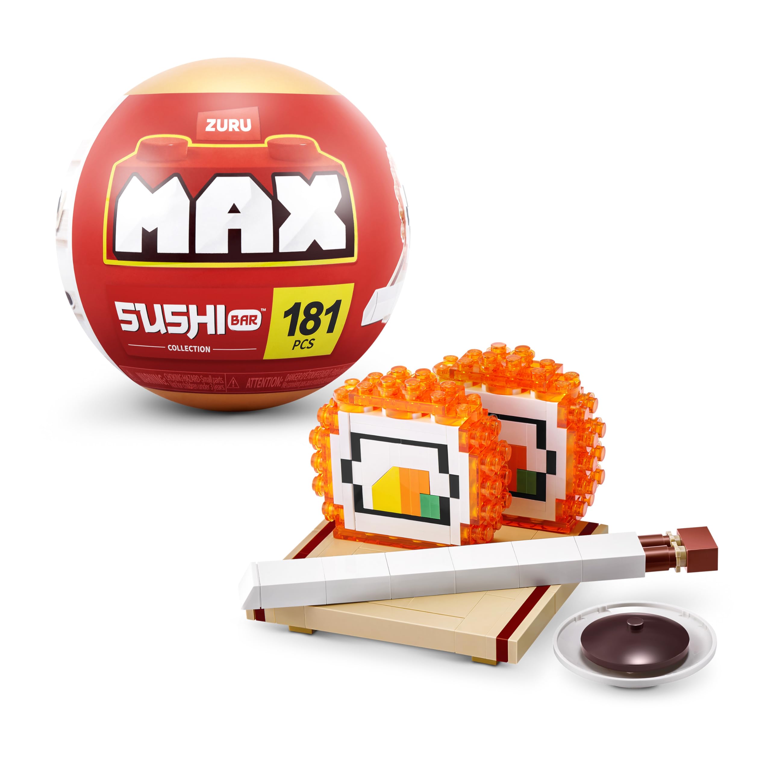 Max Build More Sushi Bar Collection - California Roll Building Set | 181 Pieces | Ages 8+