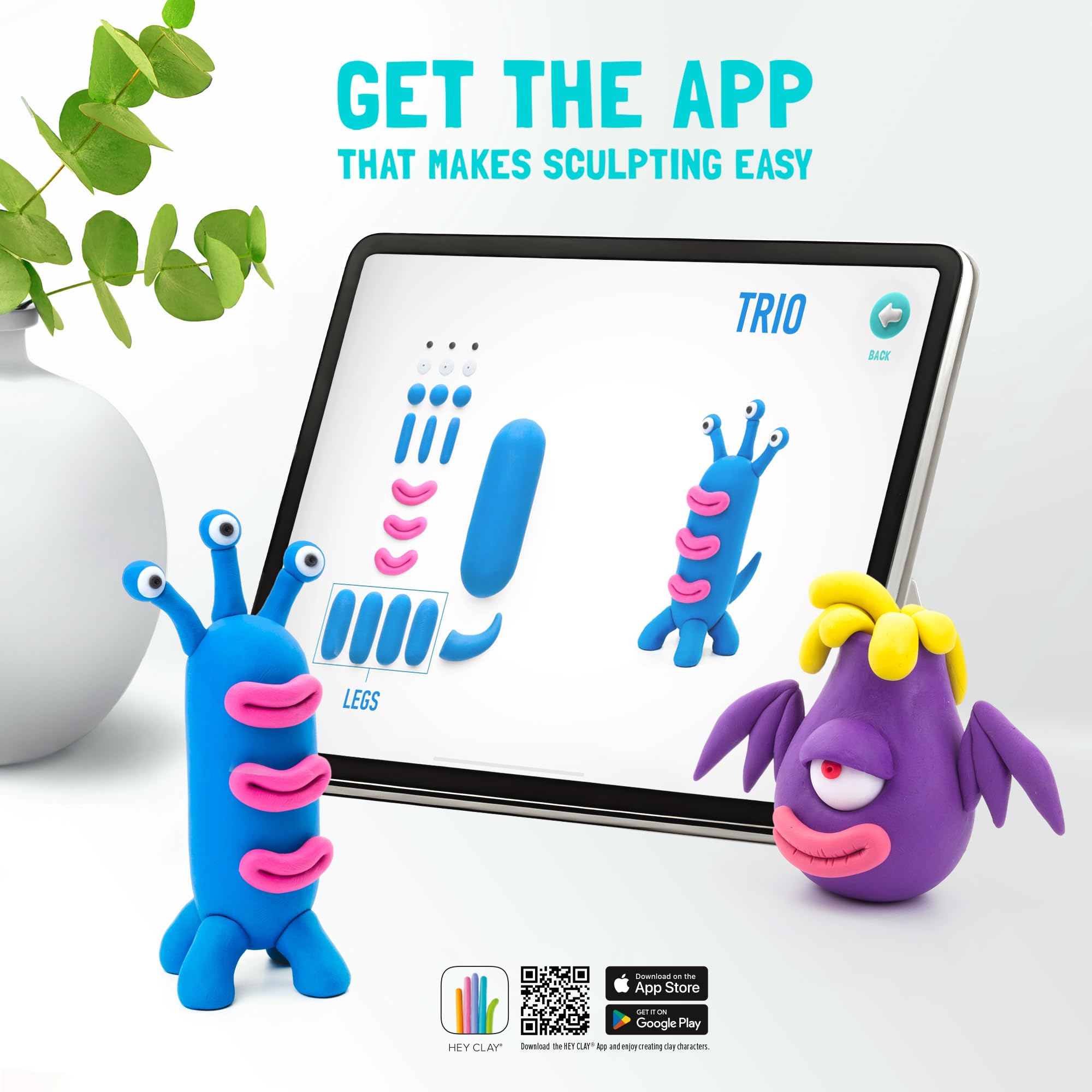 Hey Clay Aliens Set - Air Dry Clay Kit for Kids with 15 Vibrant Colors 6