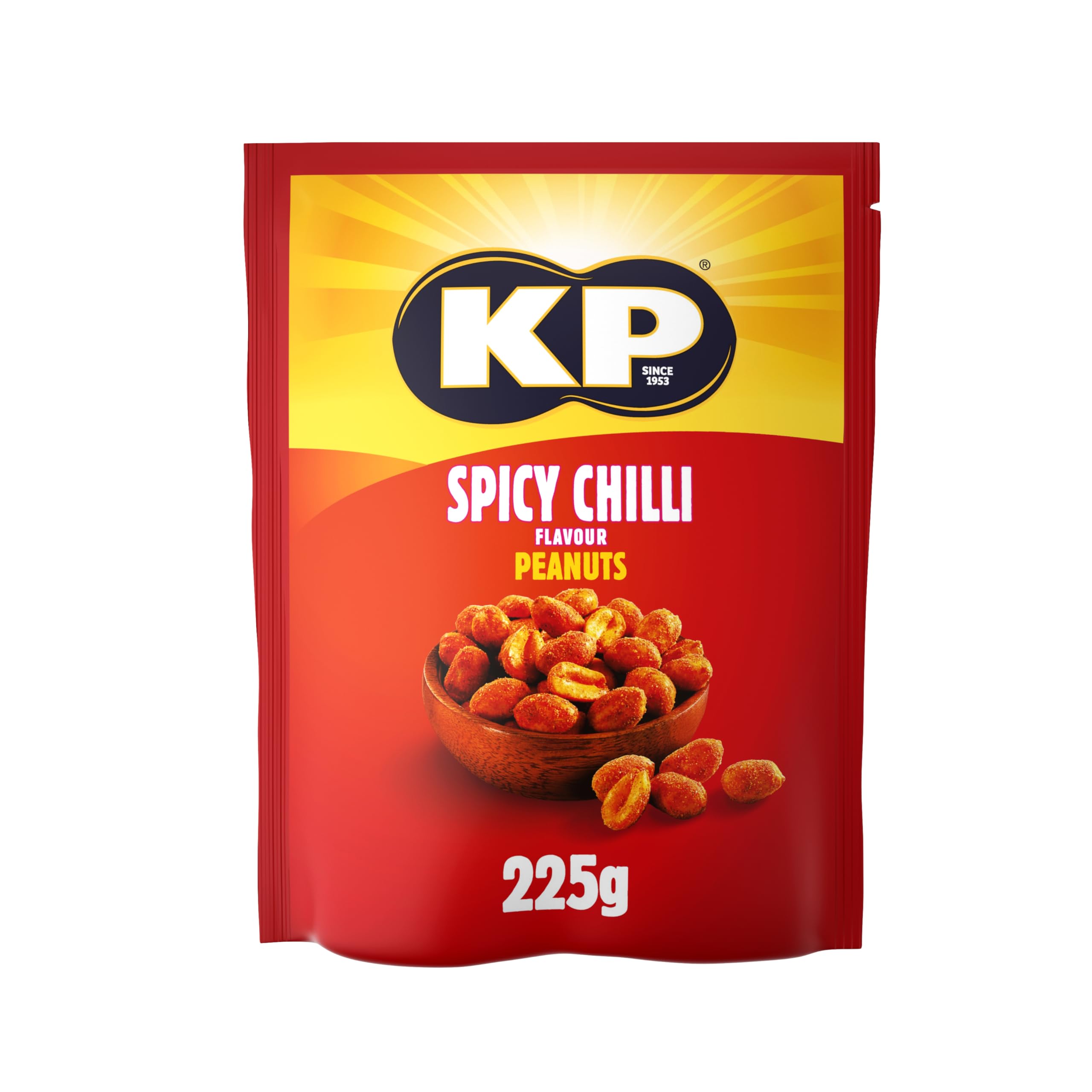 KP Nuts Spicy Chilli Flavoured Peanuts, 225g Share Bag
