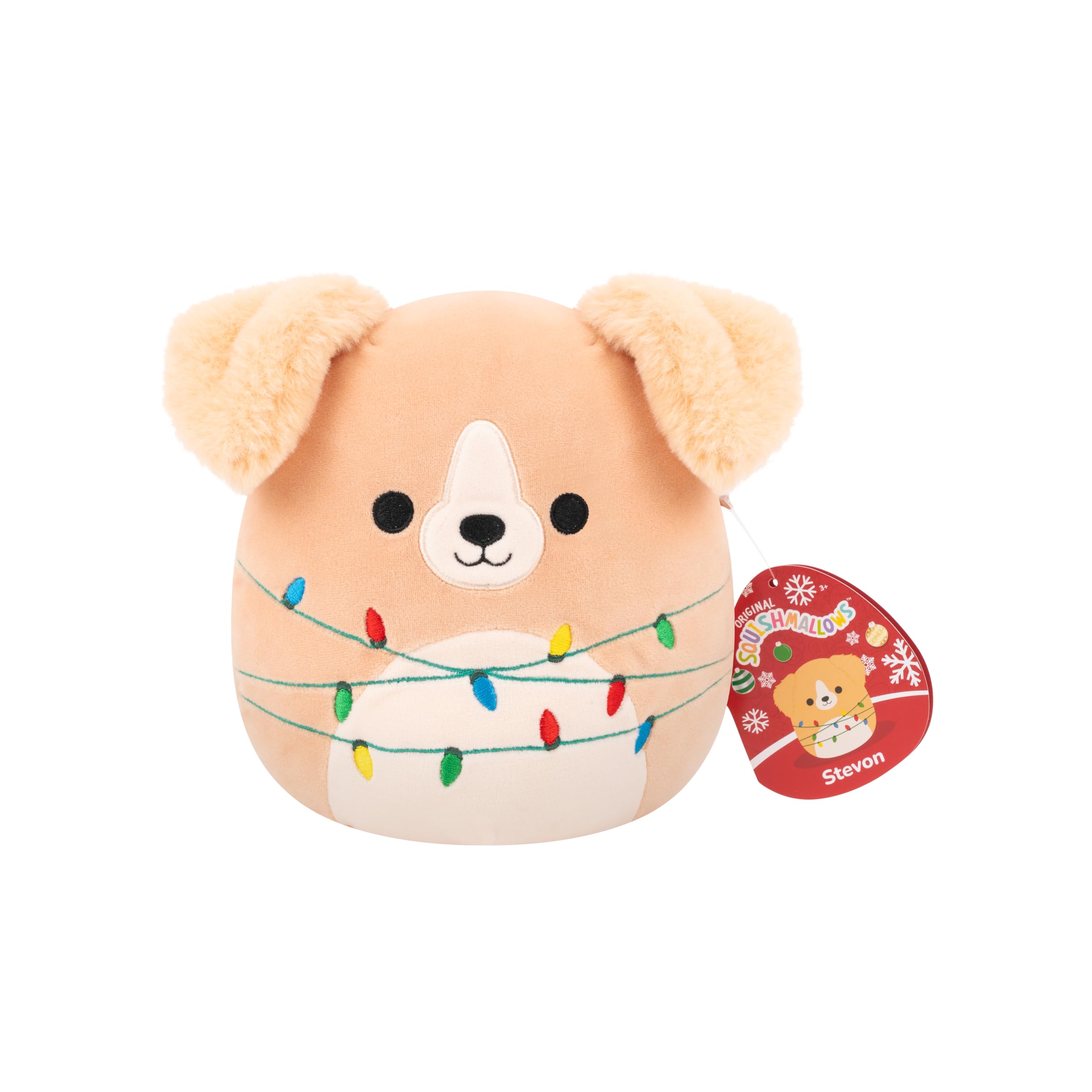 Squishmallows Stevon the Golden Retriever 7.5-Inch Plush with String Lights - Soft Stuffed Animal for Kids 3+ 8