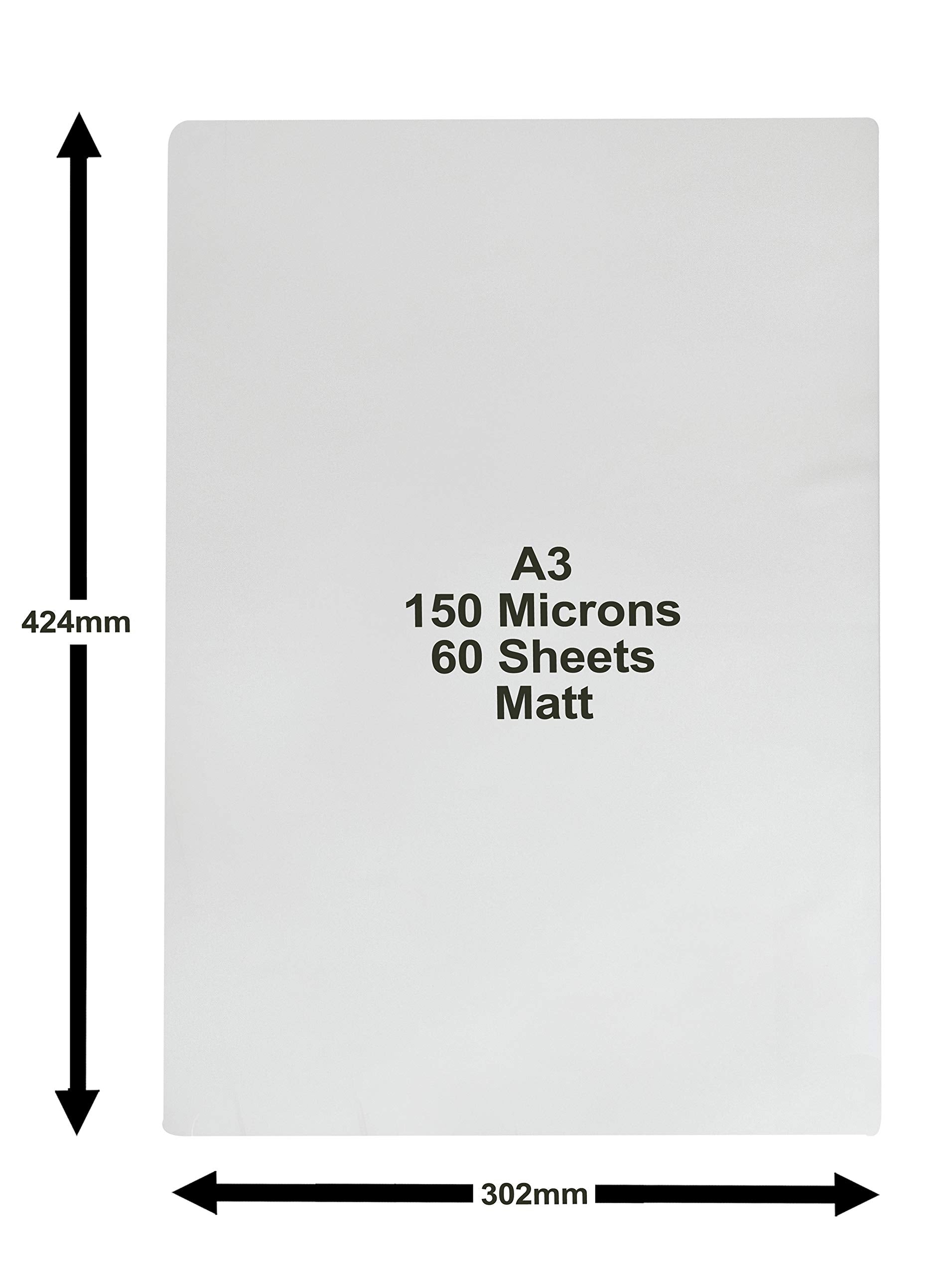 Deskit A3 Matt Laminating Pouches - 150 Microns, 60 Pack | Non-Reflective Finish 4