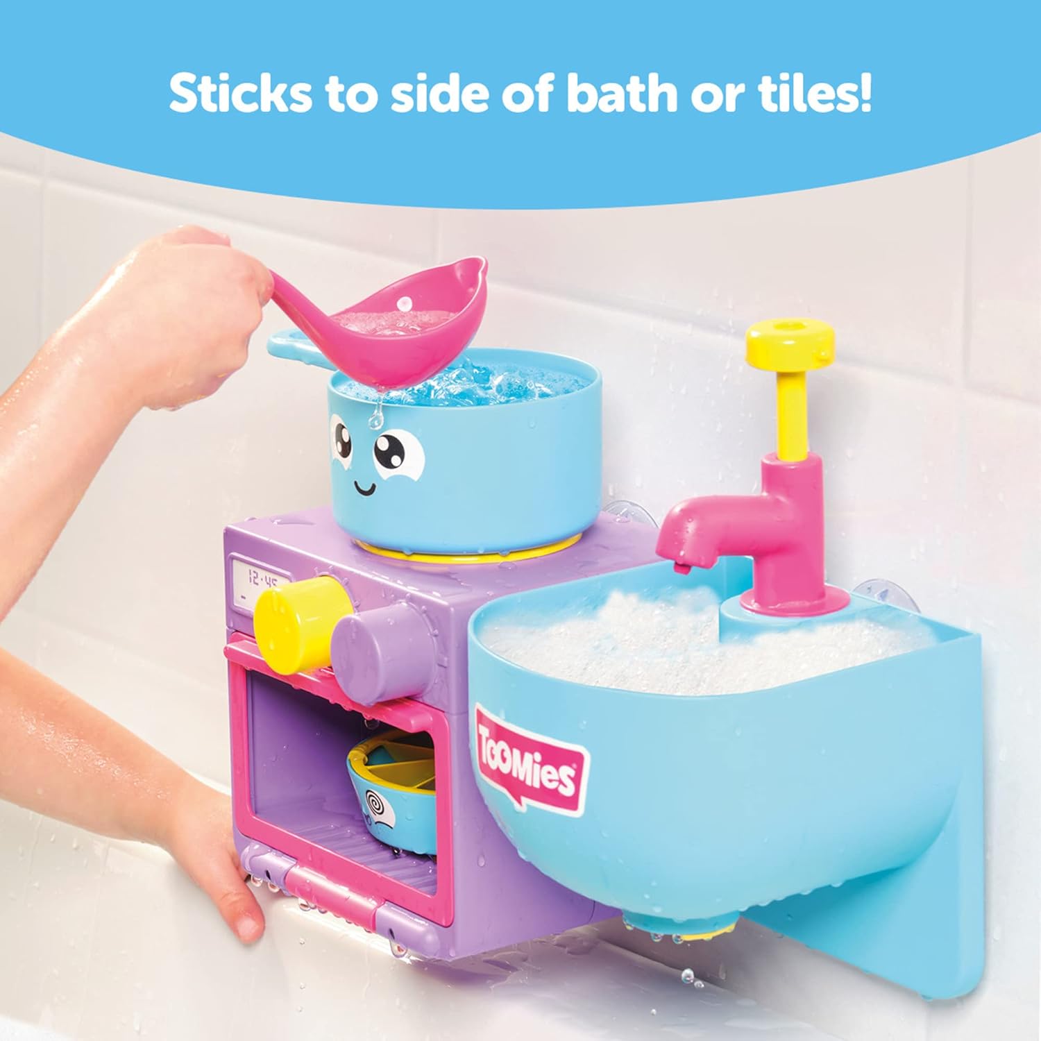 Toomies Bubble & Bake Bathtime Kitchen - 2 in 1 Bubble Making & Pretend Play Set for Toddlers 18M+ 5