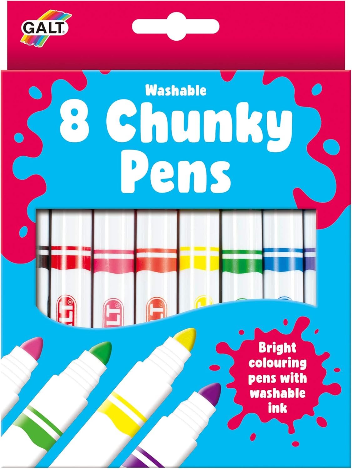 Galt 8 Chunky Washable Pens - Arts & Crafts for Kids 3 Years+