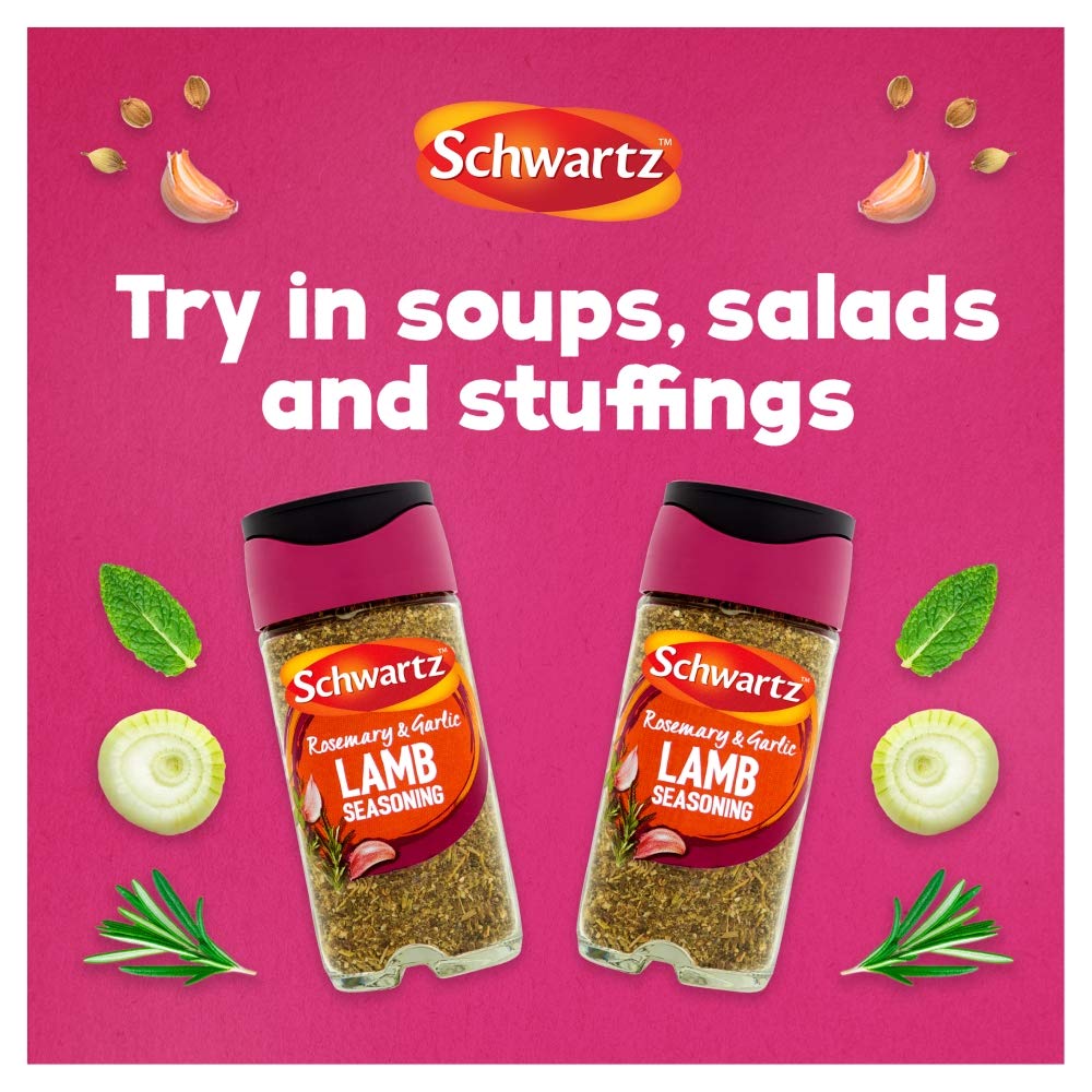 Schwartz Rosemary and Garlic Lamb Seasoning 38g Jar - Pack of 6 3