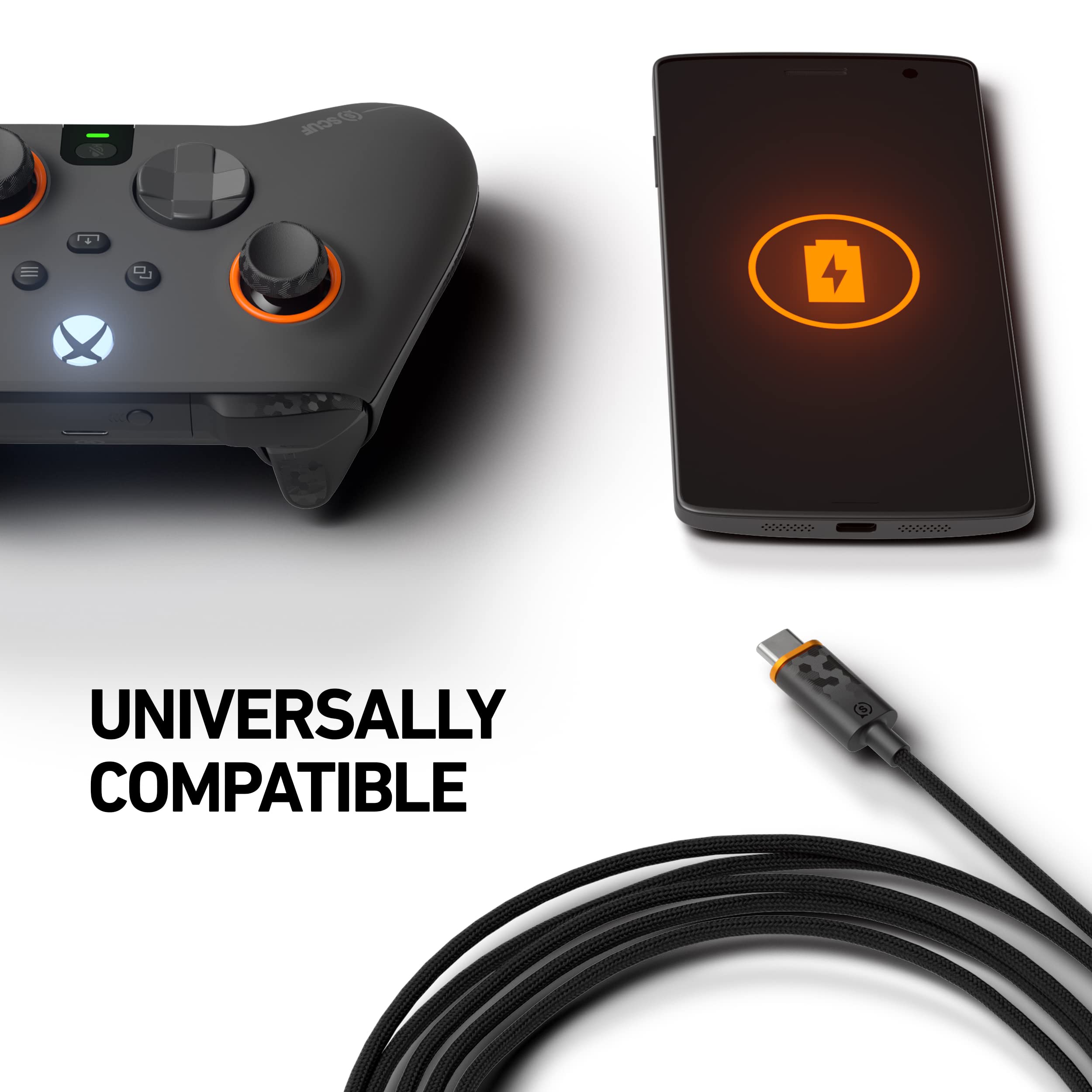 SCUF geflochtenes USB-C-Kabel – 6 Fuß / 2 m für Xbox-Controller, schnelles Laden und zuverlässige Verbindung 4