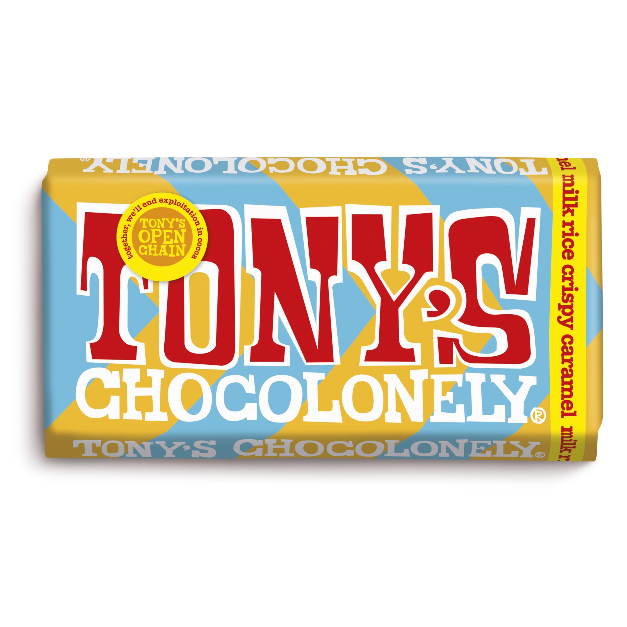 Tony's Chocolonely Milk Chocolate Rice Crispy Caramel Bar - 180g