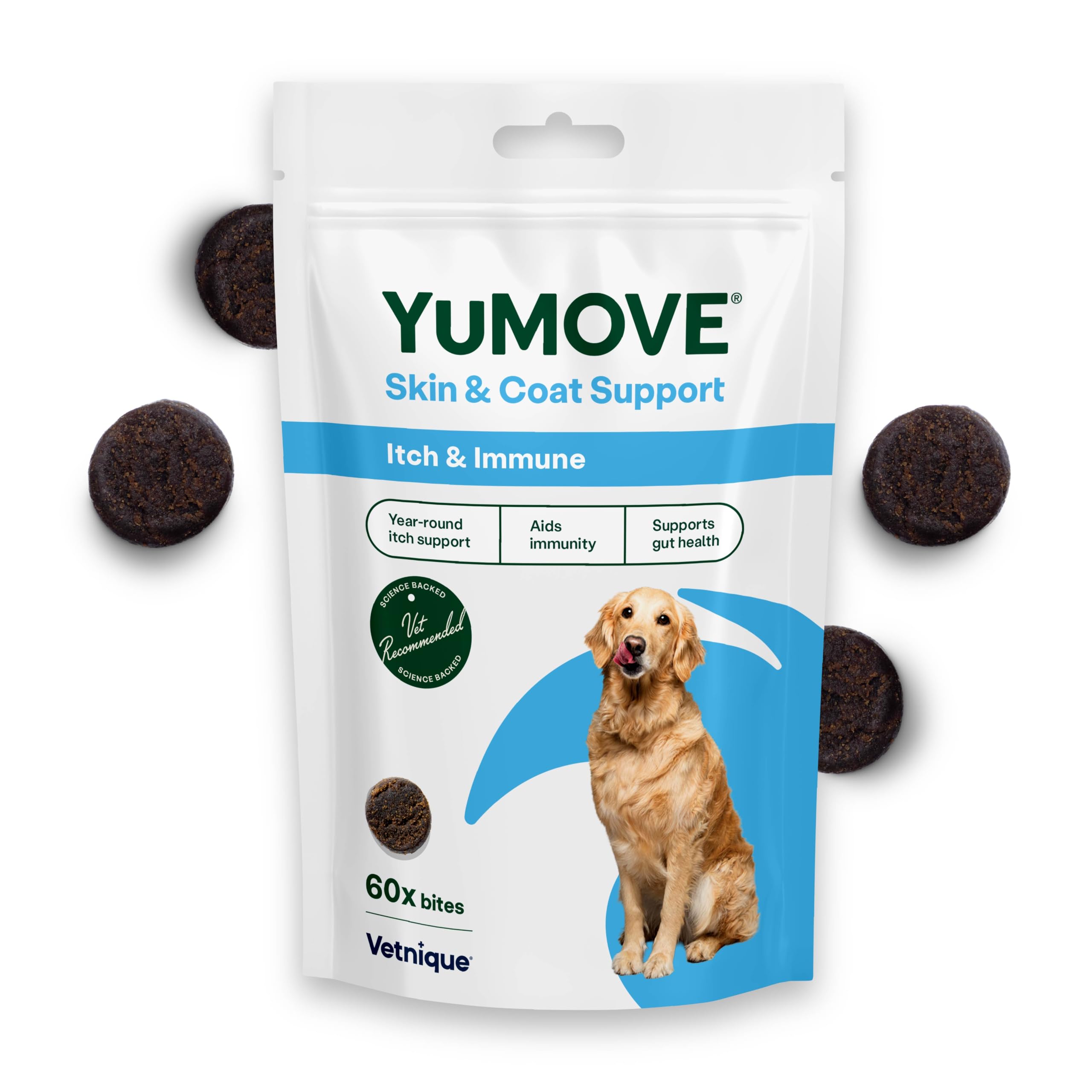 YuMOVE Itch & Immunity Dog Supplement - 60 Bites for Sensitive Skin & Immune Support