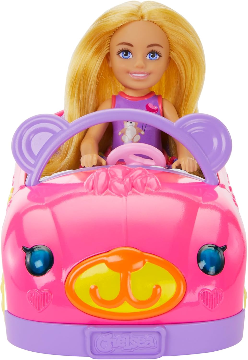 Barbie Chelsea Doll & Toy Car Playset - Bear-Themed Convertible with Teddy Bear Accessory 6