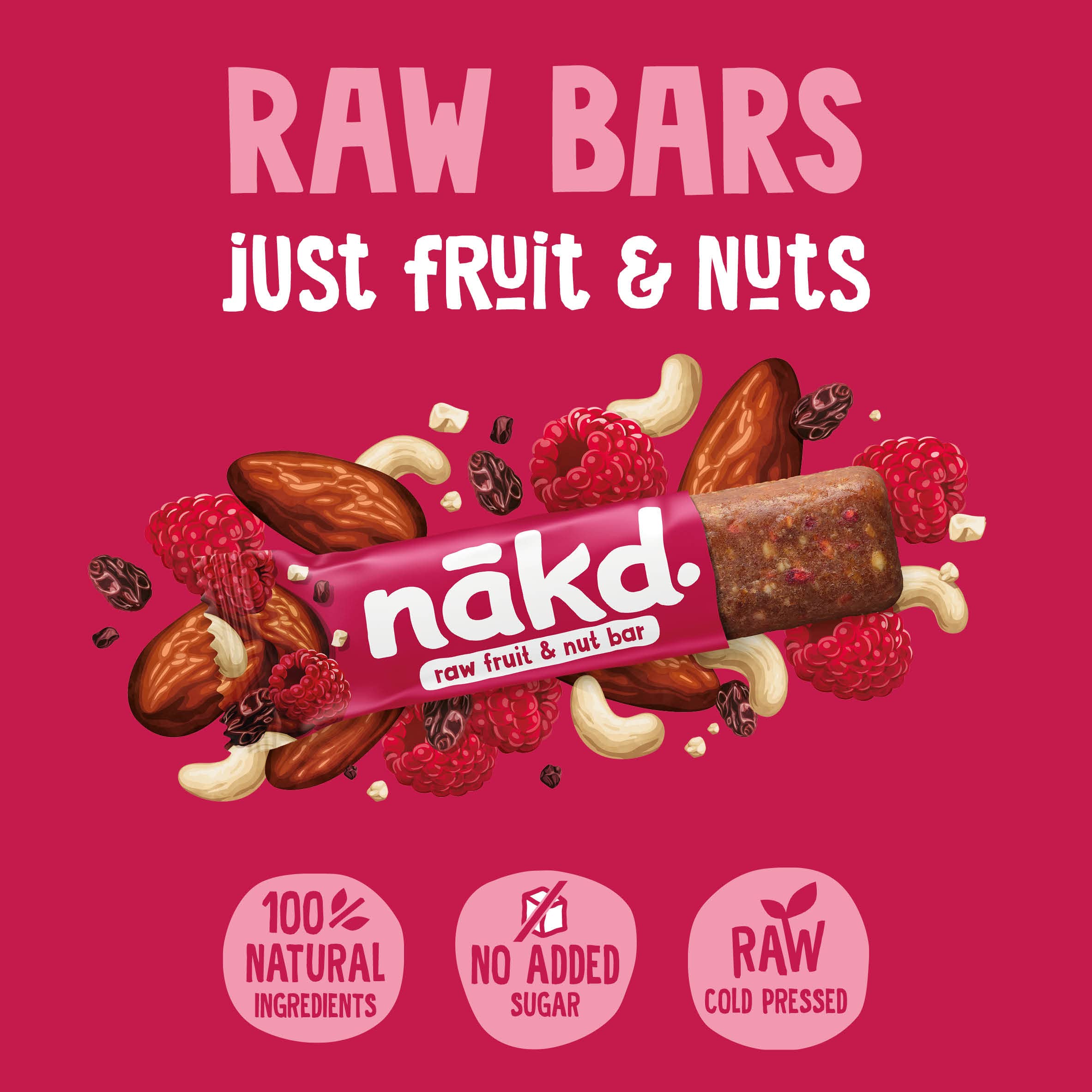 Nakd Berry Delight 35 g Frucht- und Nuss-Snackriegel – Karton mit 48 rohen, veganen, glutenfreien Riegeln 8