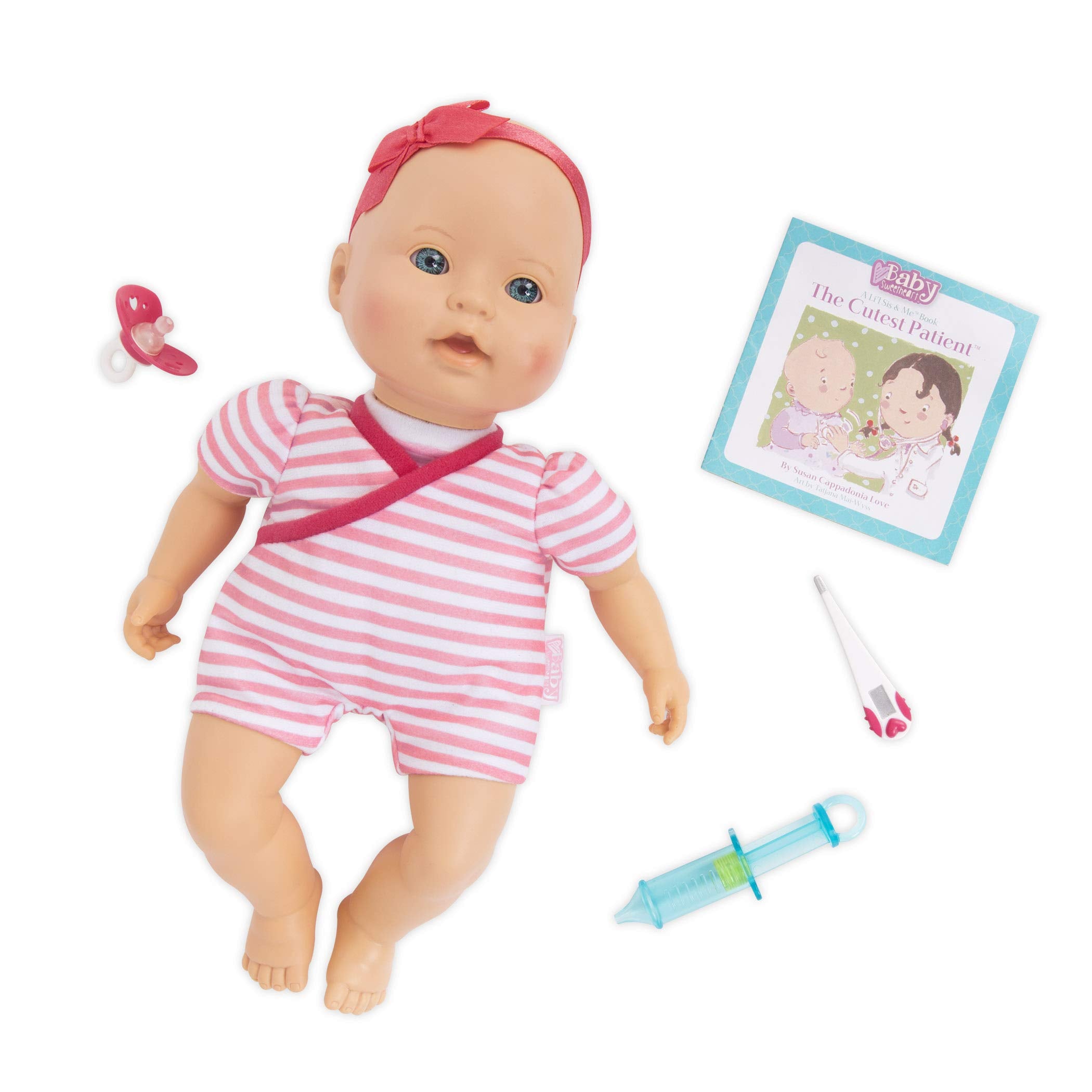 Baby Sweetheart Medical Time Doll - 12-Inch Soft Cuddle Doll with Storybook & Pretend Medical Accessories for Toddlers 7