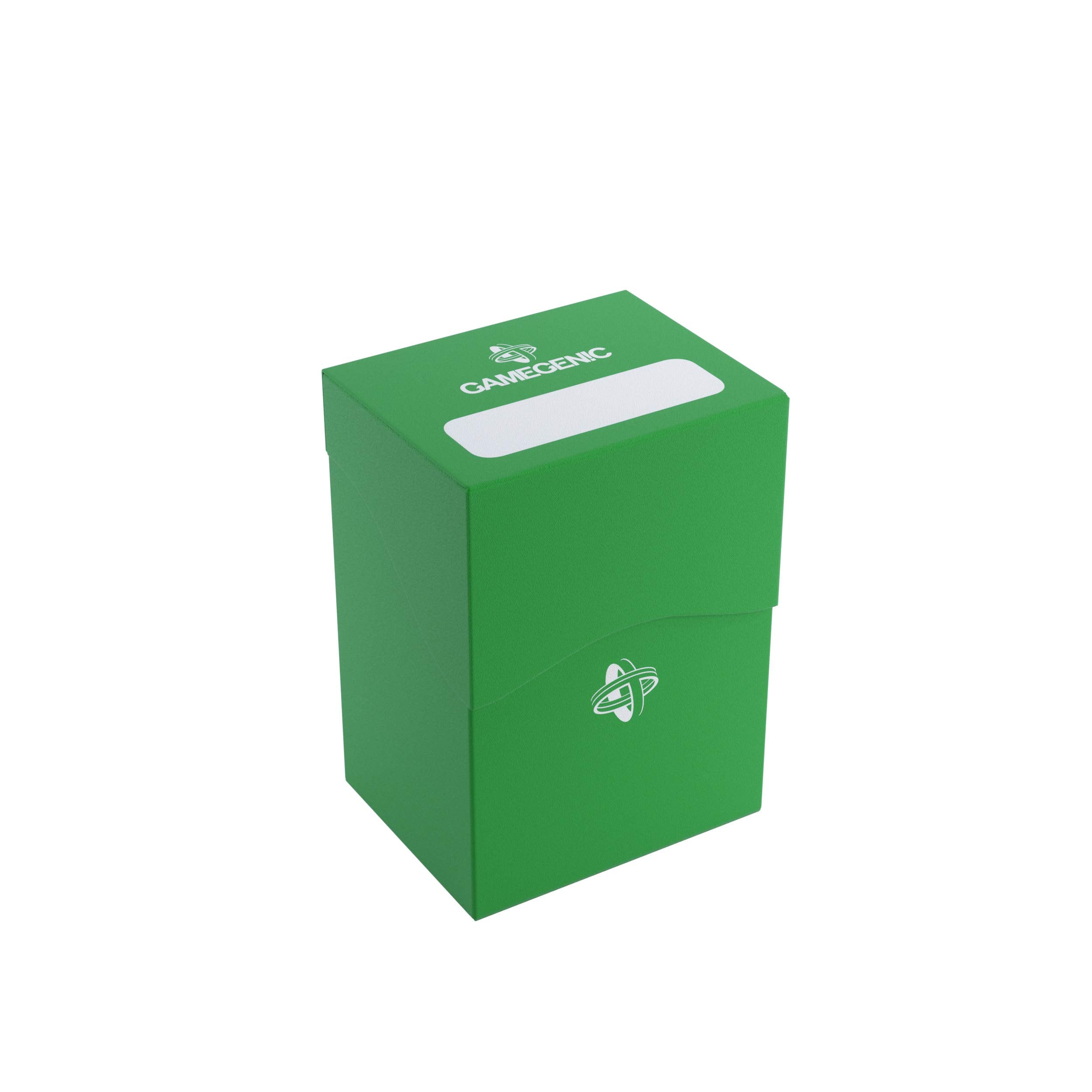 Gamegenic 80-Card Deck Holder - Green | Self-Locking Lid | Cobra Neck Technology | Includes Divider