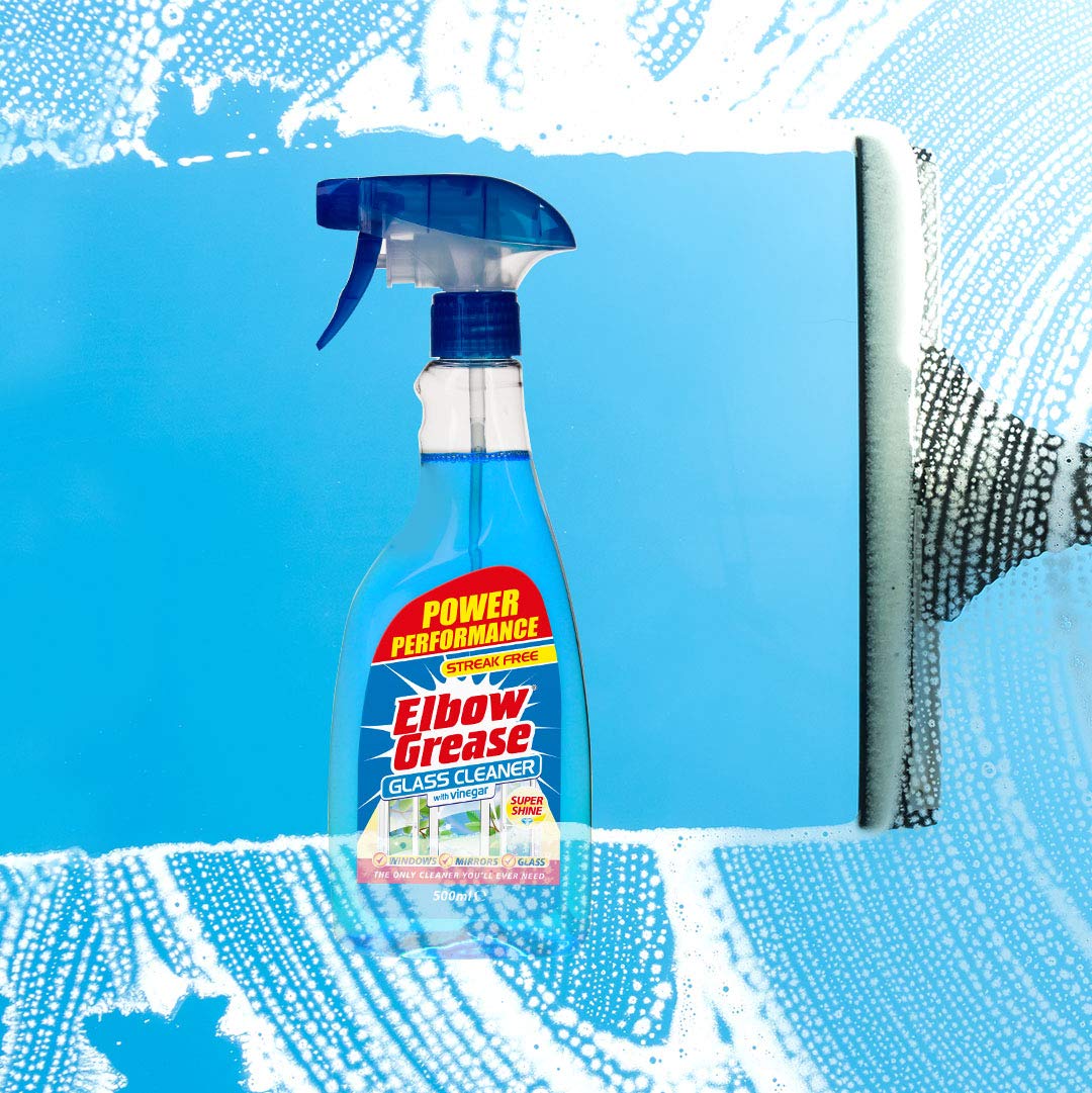 Elbow Grease Glass Cleaner with Vinegar - 500 ml Spray for Windows, Mirrors & Glass Surfaces 3