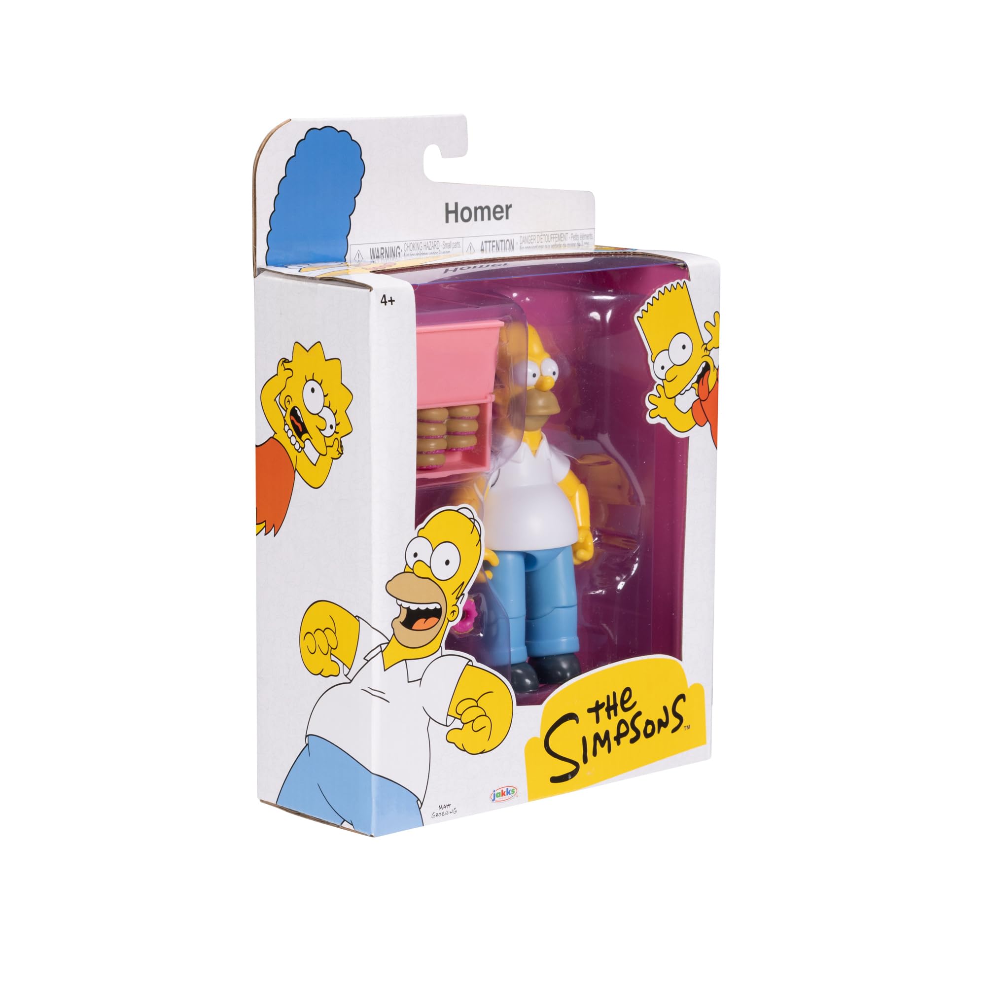 JAKKS Pacific The Simpsons - Homer Simpson 12.7cm Collectible Action Figure with Donut Accessory - Poseable Toy for Fans & Collectors 5