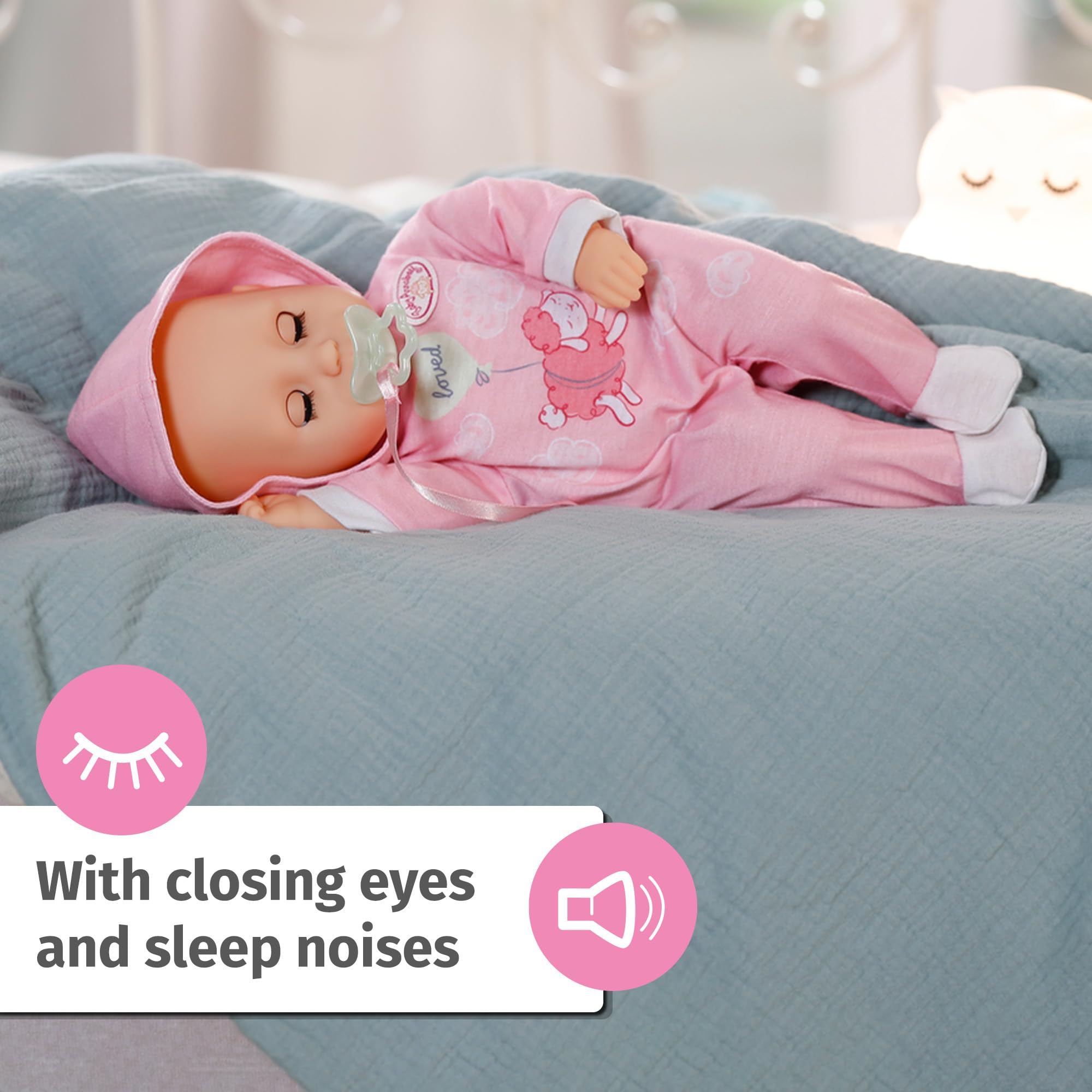 Baby Annabell Hannah Let's Play - Interactive Baby Doll with 5 Functions for Toddlers 6