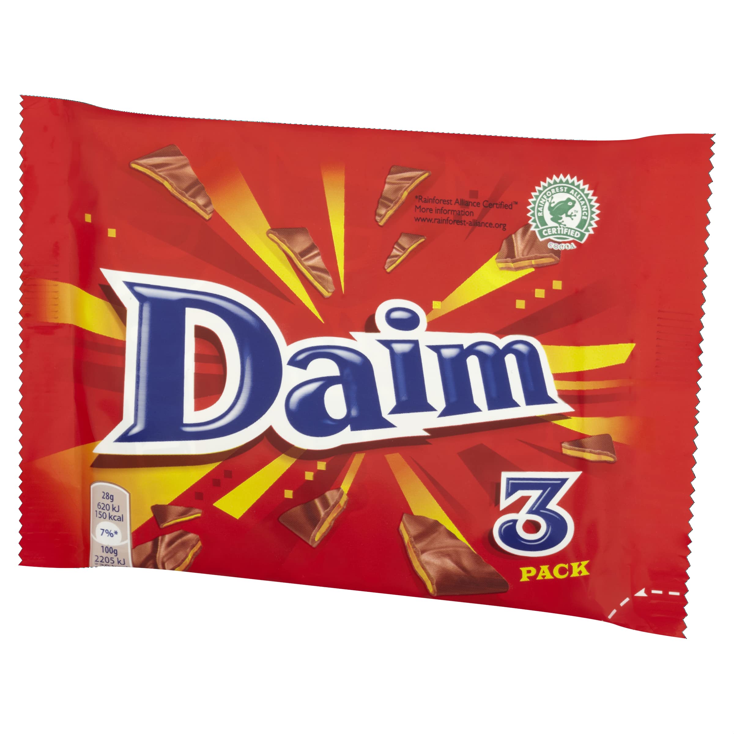Daim - Milk Chocolate with Crunchy Almond Caramel Bars 84g (Pack of 24 Multipacks) 4