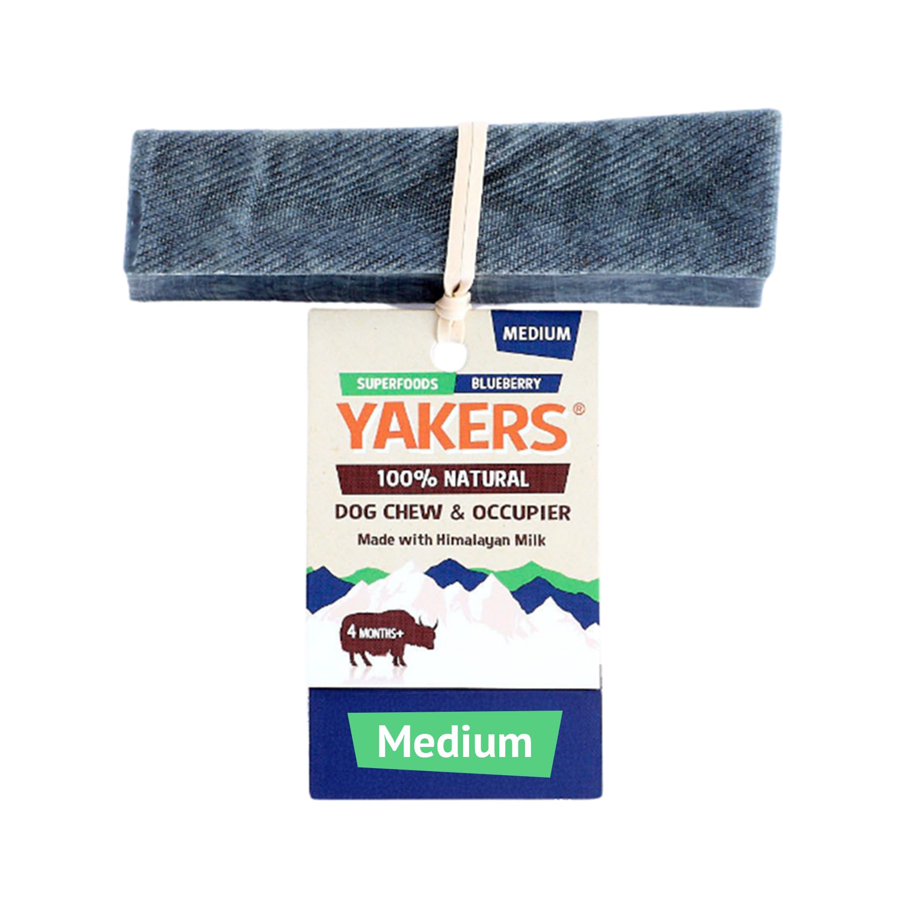 Yakers Blueberry Dog Chew - Medium Size | Protein & Calcium Rich | Promotes Dental Hygiene