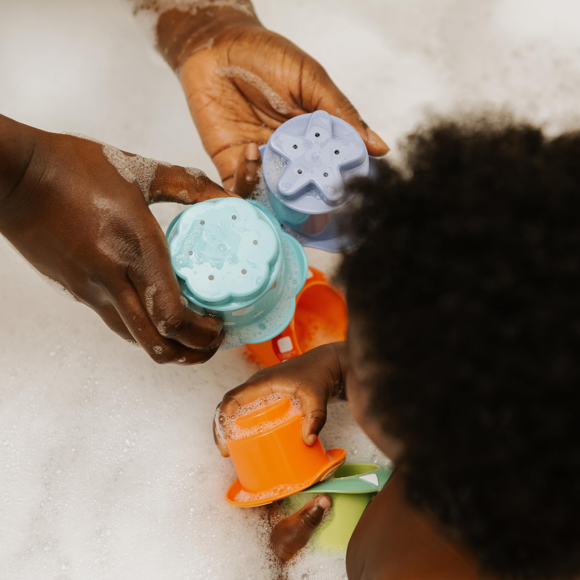 Nuby Splish Splash Stacking Cups - Water Play & Educational Bath Toy 6