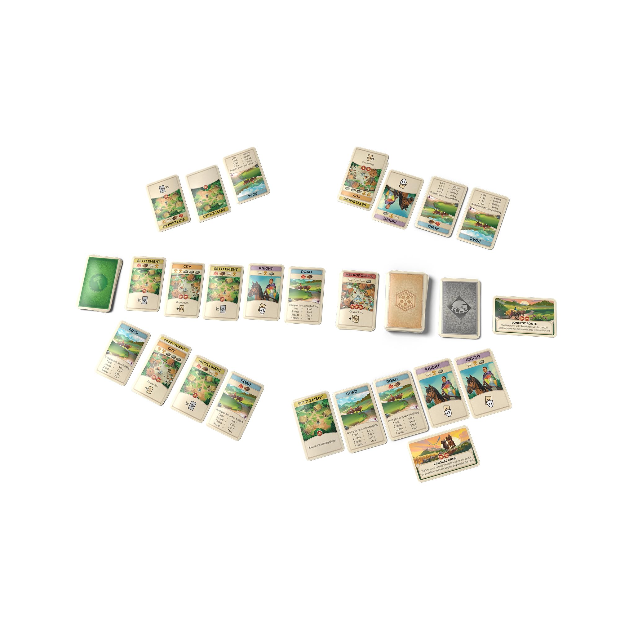 CATAN - On The Road Strategic Travel Card Game | Ages 10+ | 3-4 Players | 15 Min