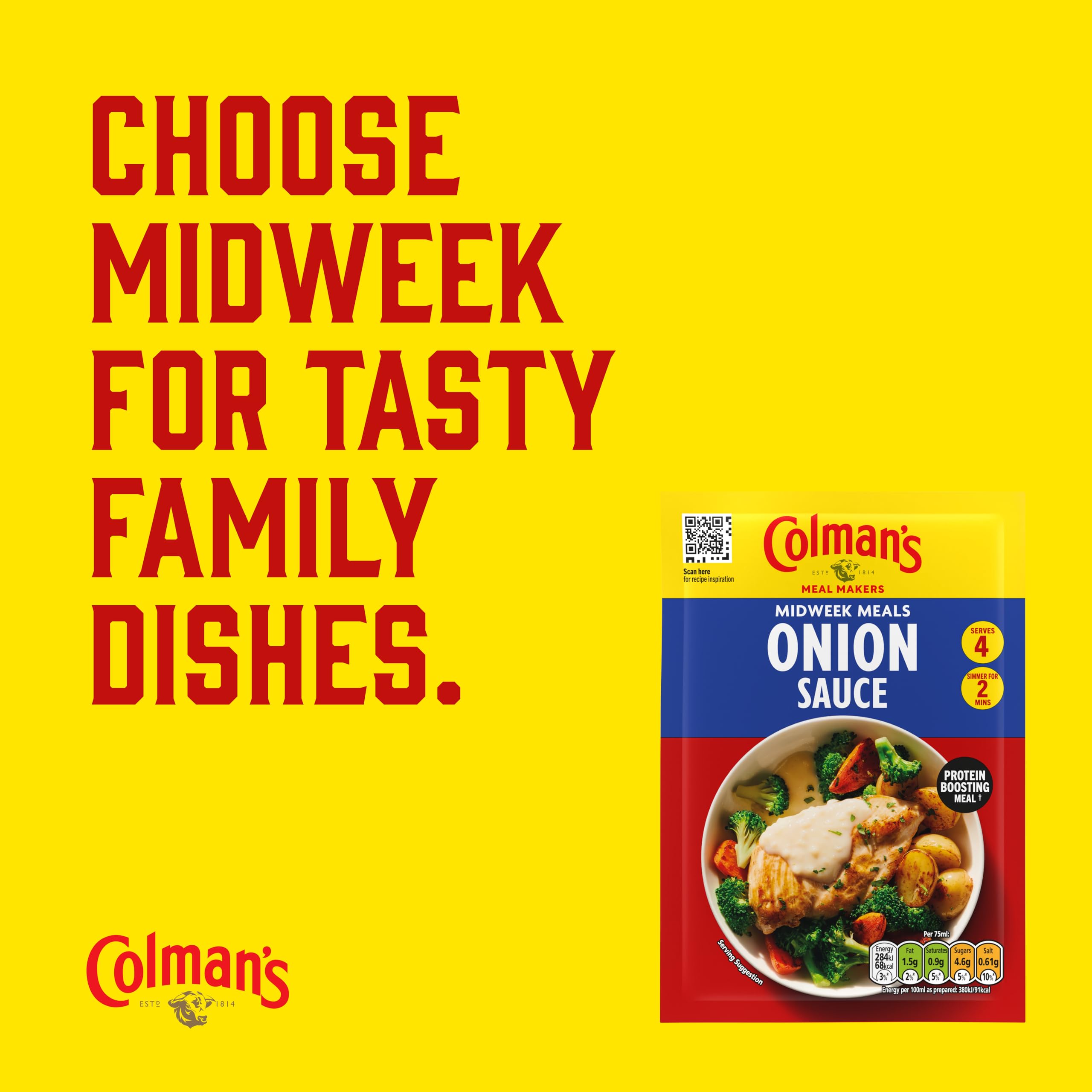 Colman's - Onion Sauce Mix with Herbs and Spices for Midweek Meals 3