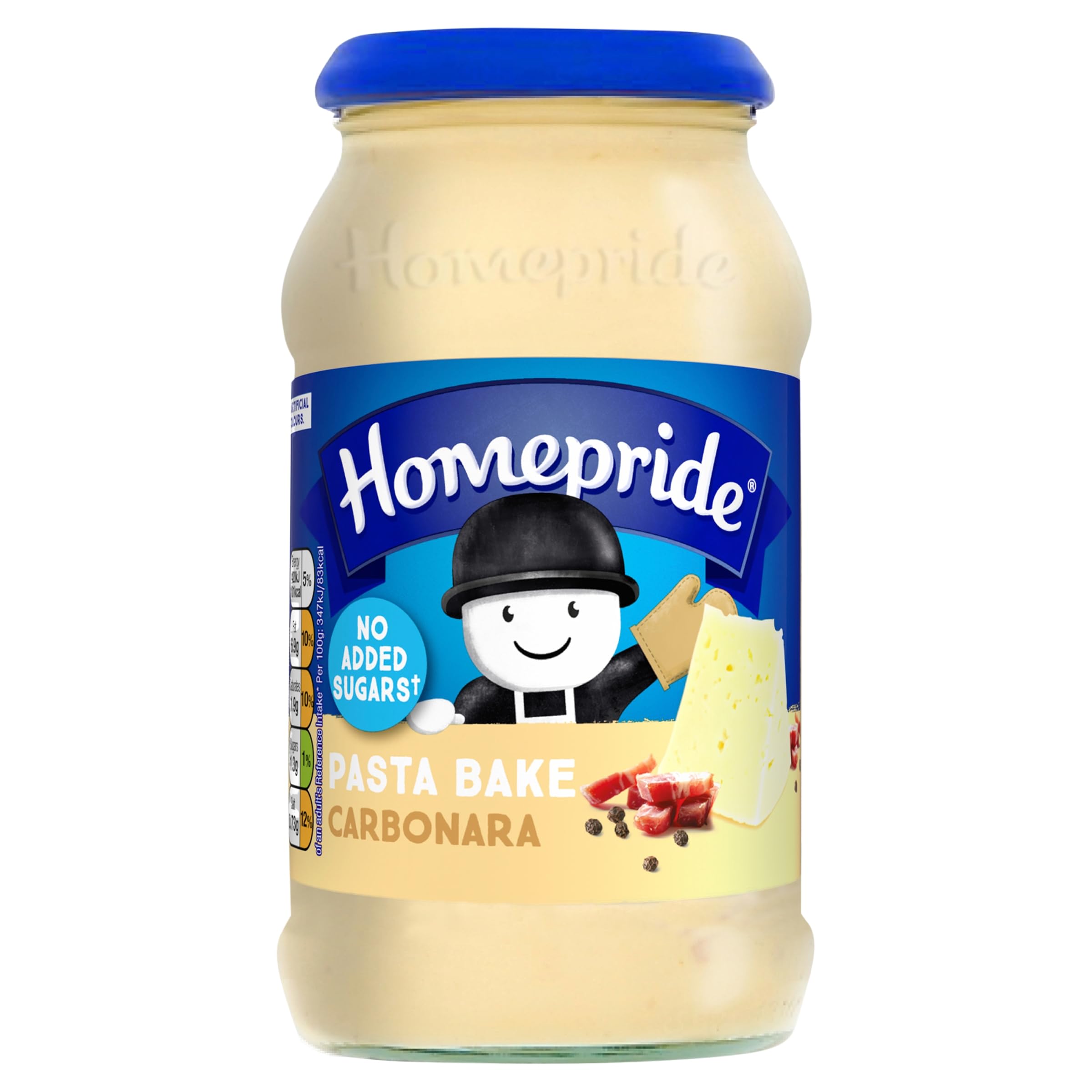 Homepride Carbonara Pasta Bake Sauce, ohne Zuckerzusatz, 485 g Glas 3