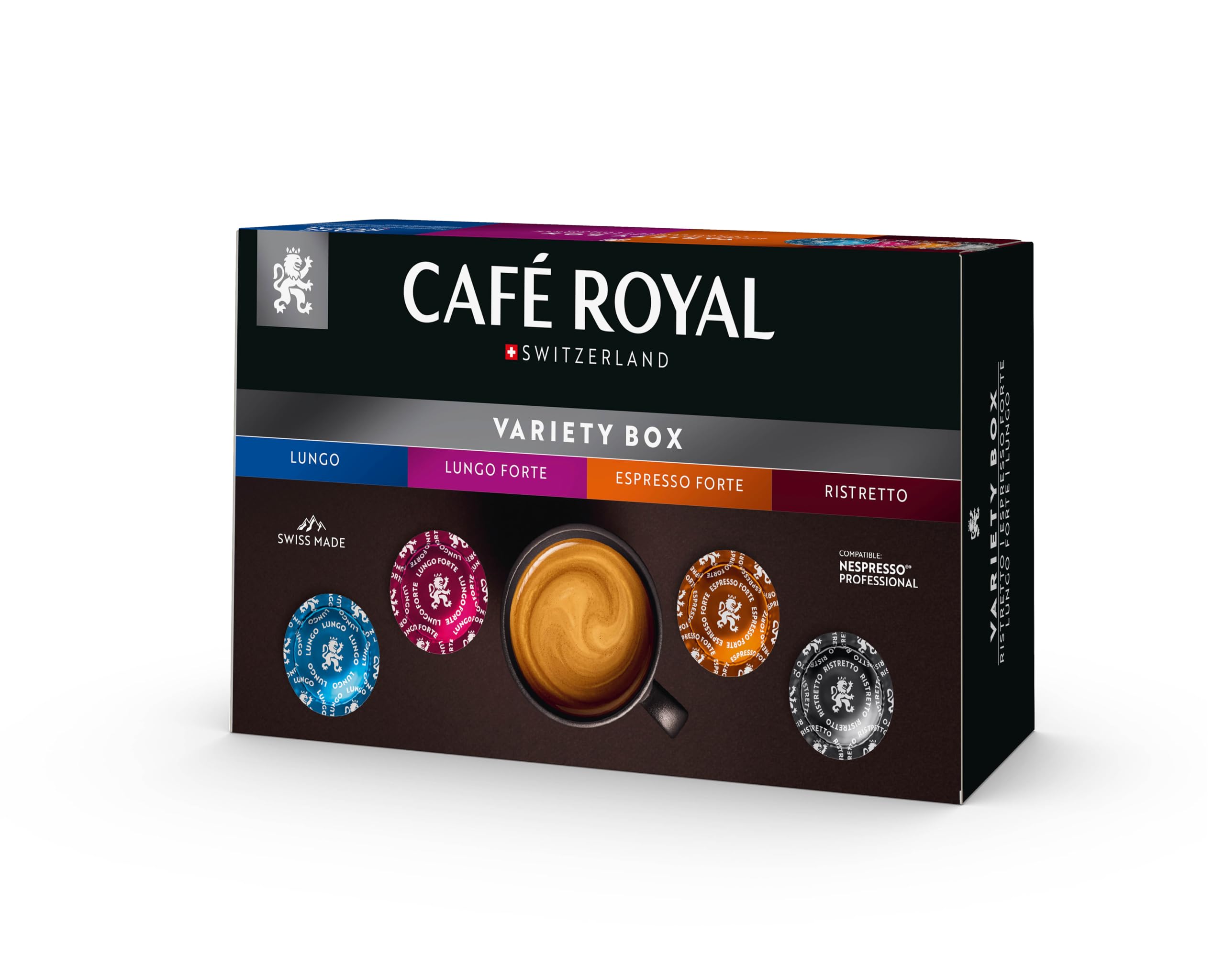 Café Royal Professional Pads, Variety Box, 40 Pods for Nespresso Professional Machines