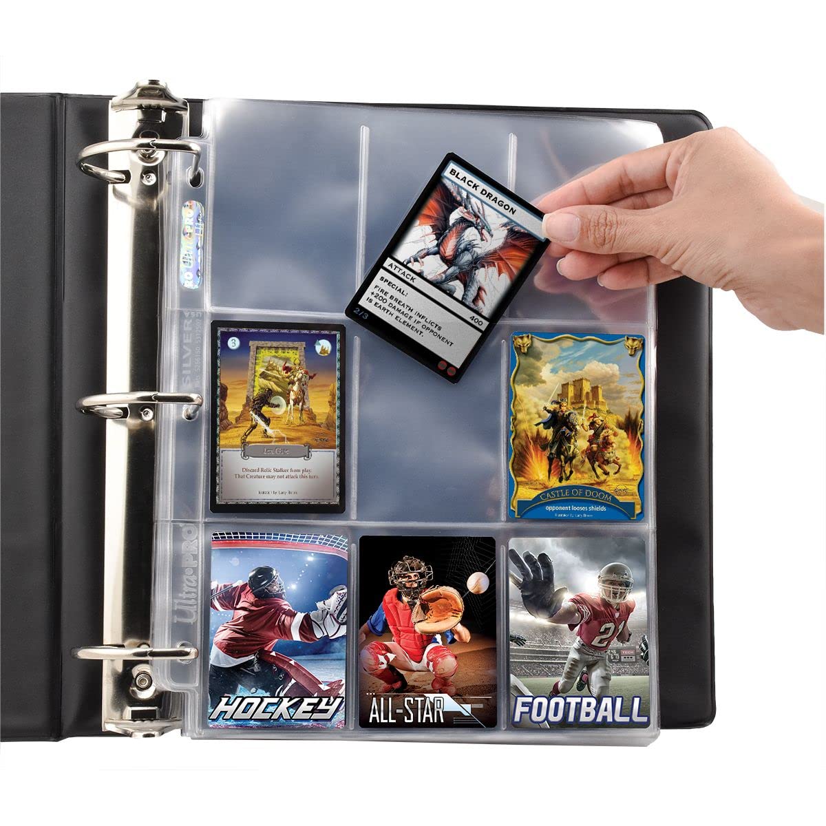 Ultra Pro 9-Pocket Trading Card Pages for Collectible Cards - 100-Pack with Acid-Free UV-Resistant Vinyl