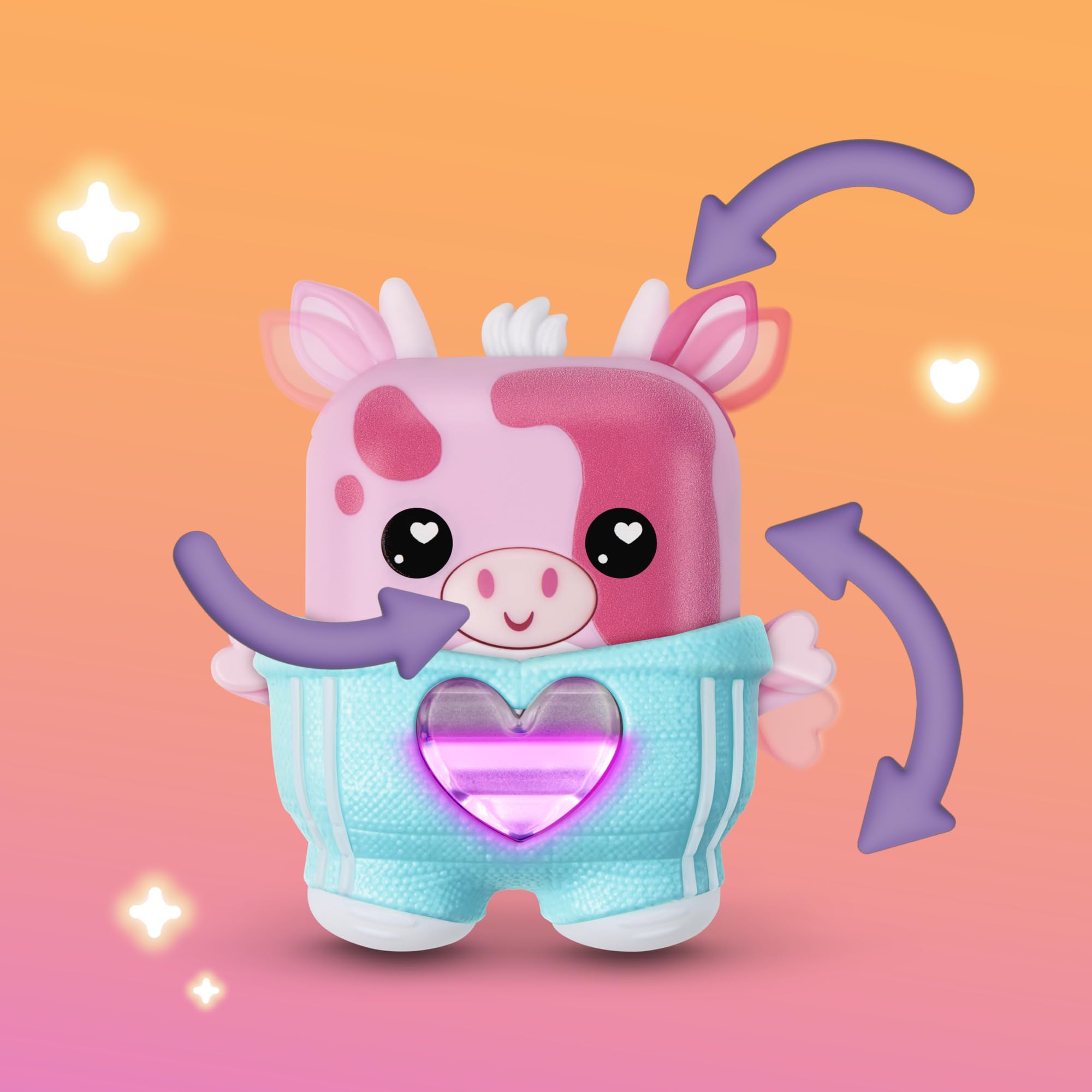 Hasbro Nano-Mals Mootilda the Pink Cow - Electronic Fidget Pet for Kids 5+ 12