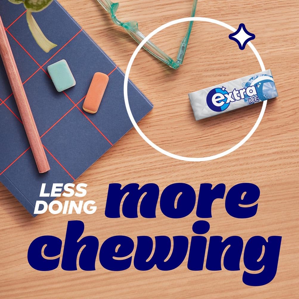 Extra Ice Peppermint Sugar Free Chewing Gum, 5 x 10 Pieces 8