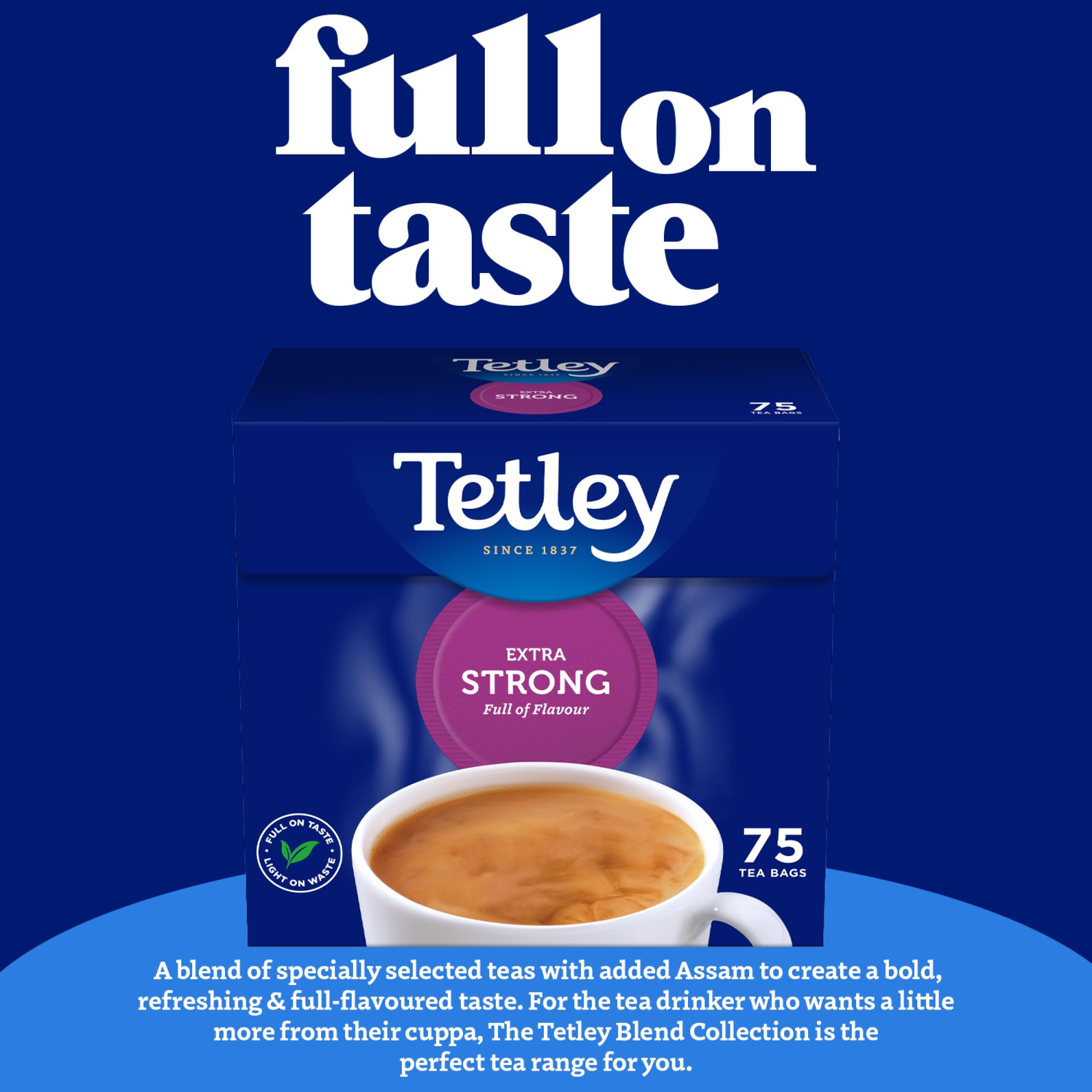 Tetley Extra Starker Schwarztee in Beuteln – 450 Beutel (6 x 75) – Kräftige Assam-Mischung, Rainforest Alliance-zertifiziert 4