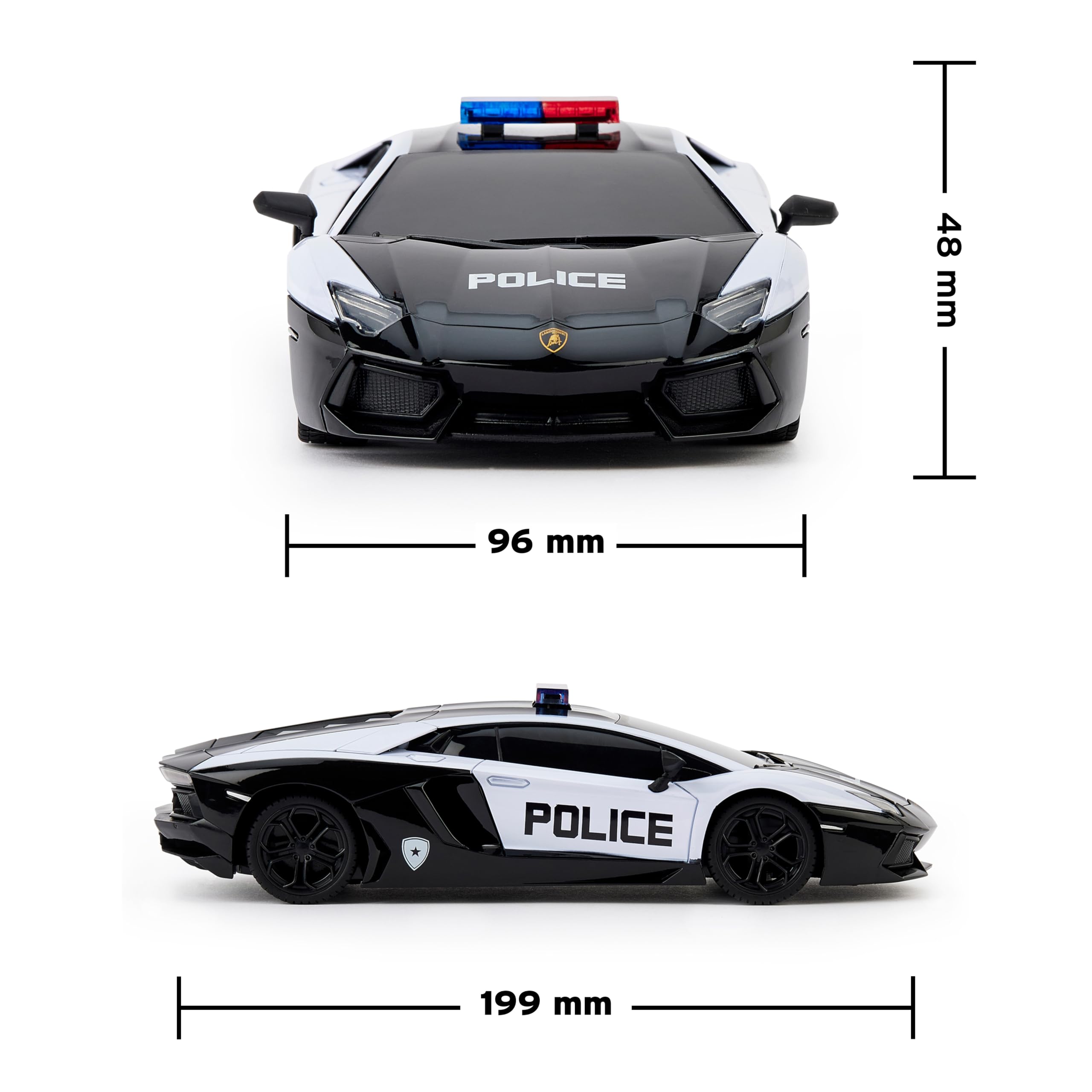 CMJ RC Cars Twin Pack - 1:24 Scale Lamborghini Sian & Lambo Police Remote Control Vehicles 7