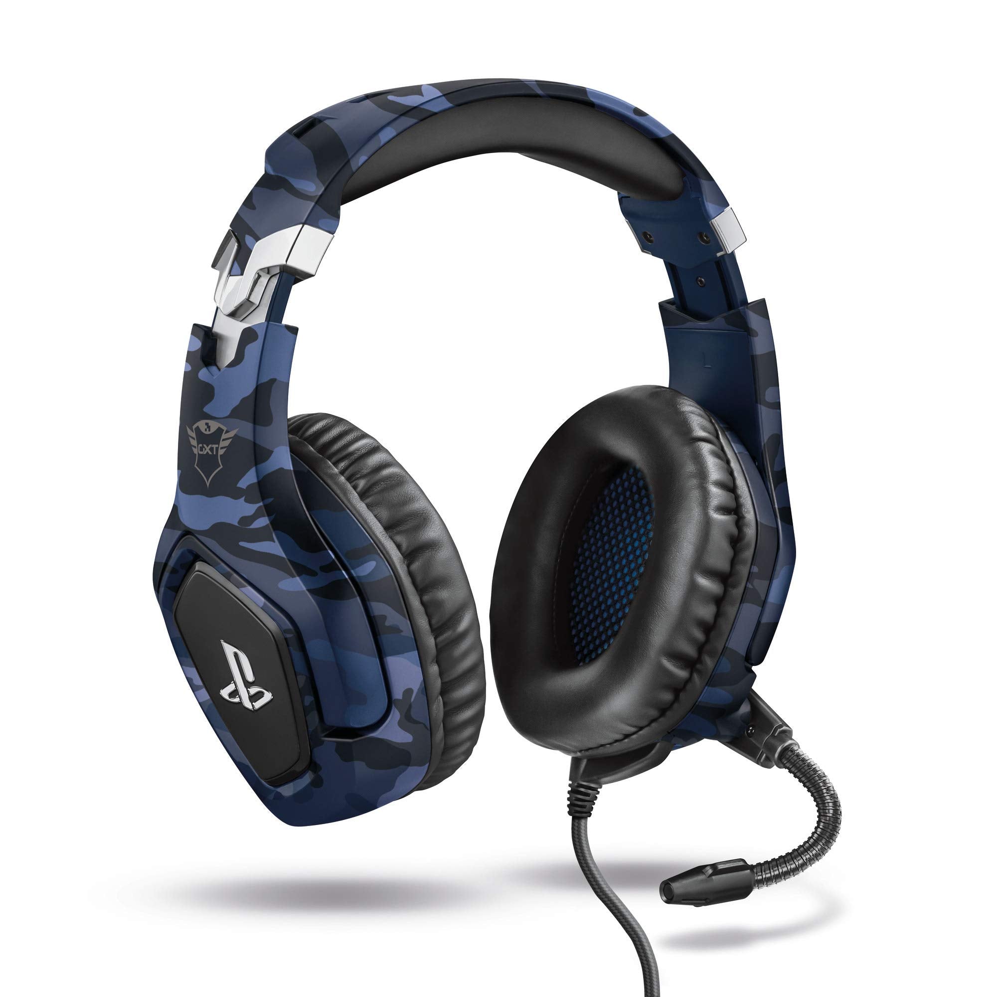GXTrust GXT 488 Forze-B Gaming Headset - Officially Licensed for PS4/PS5 | 50mm Drivers | Blue