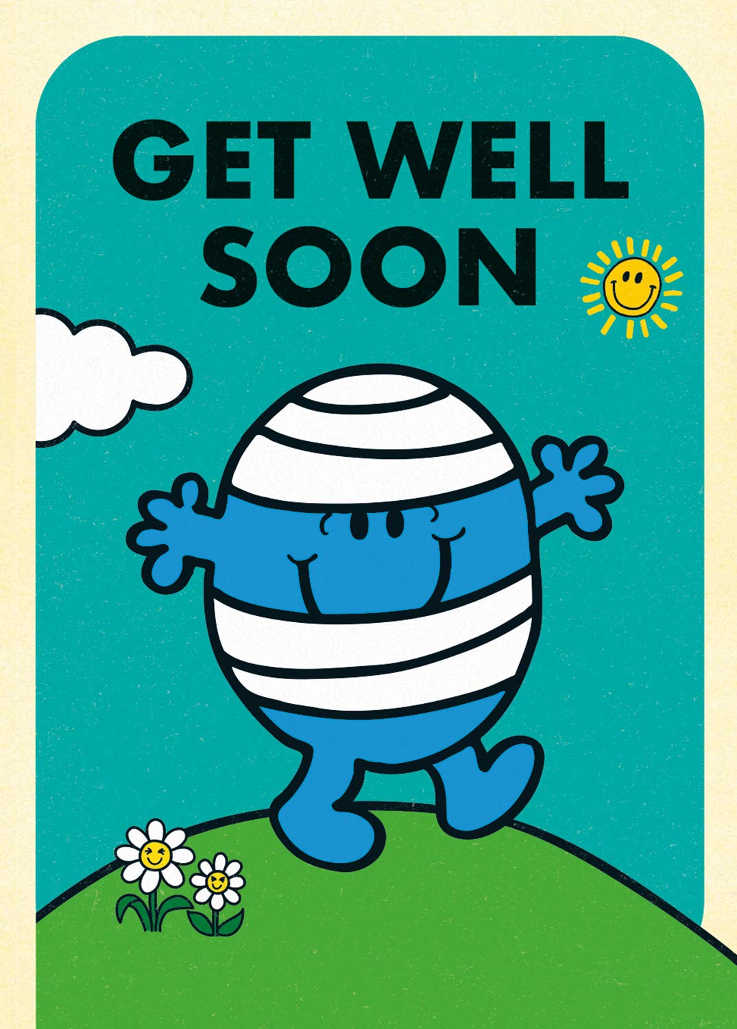 Mr Men & Little Miss Mr Bump Get Well Soon Greeting Card | 133mm x 184mm | Multi Color