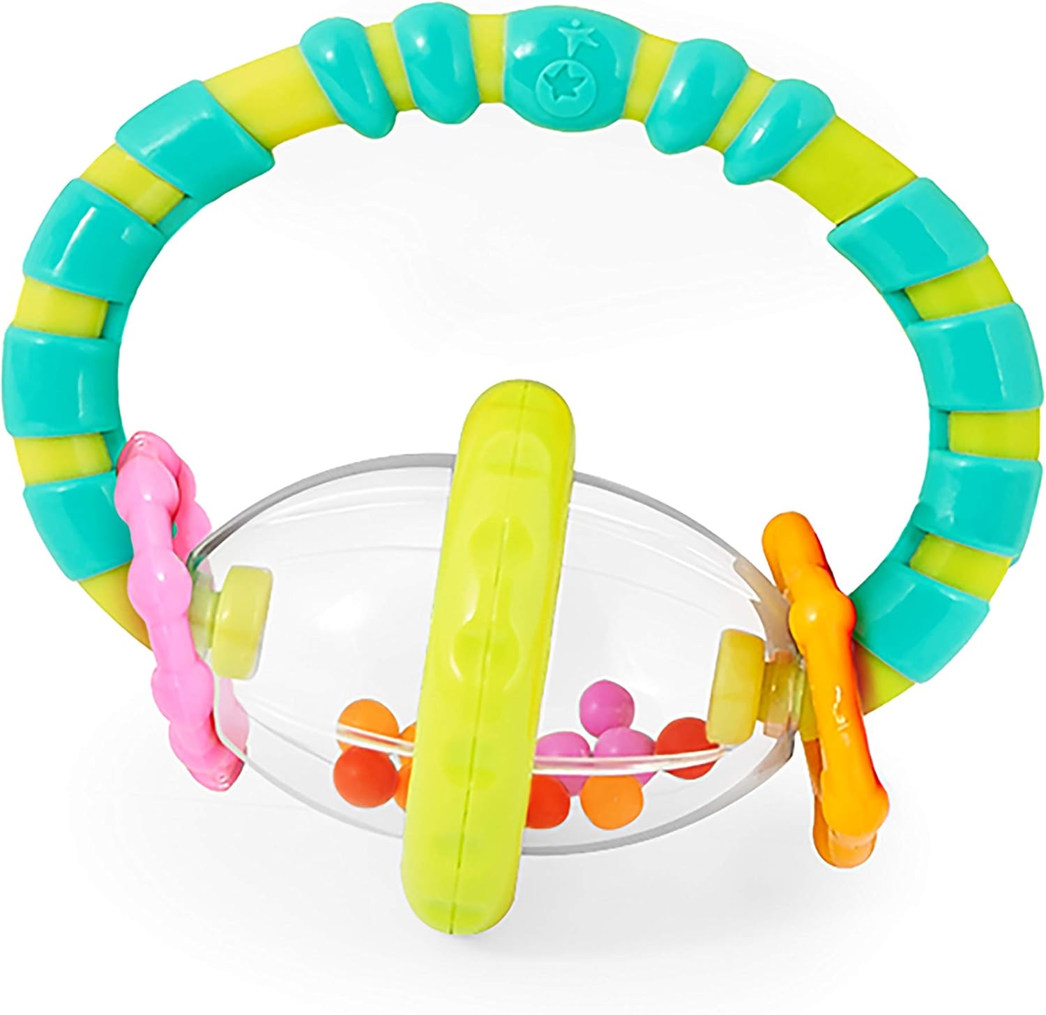Bright Starts Grab & Spin Rattle and Teether Toy - 3 Months+