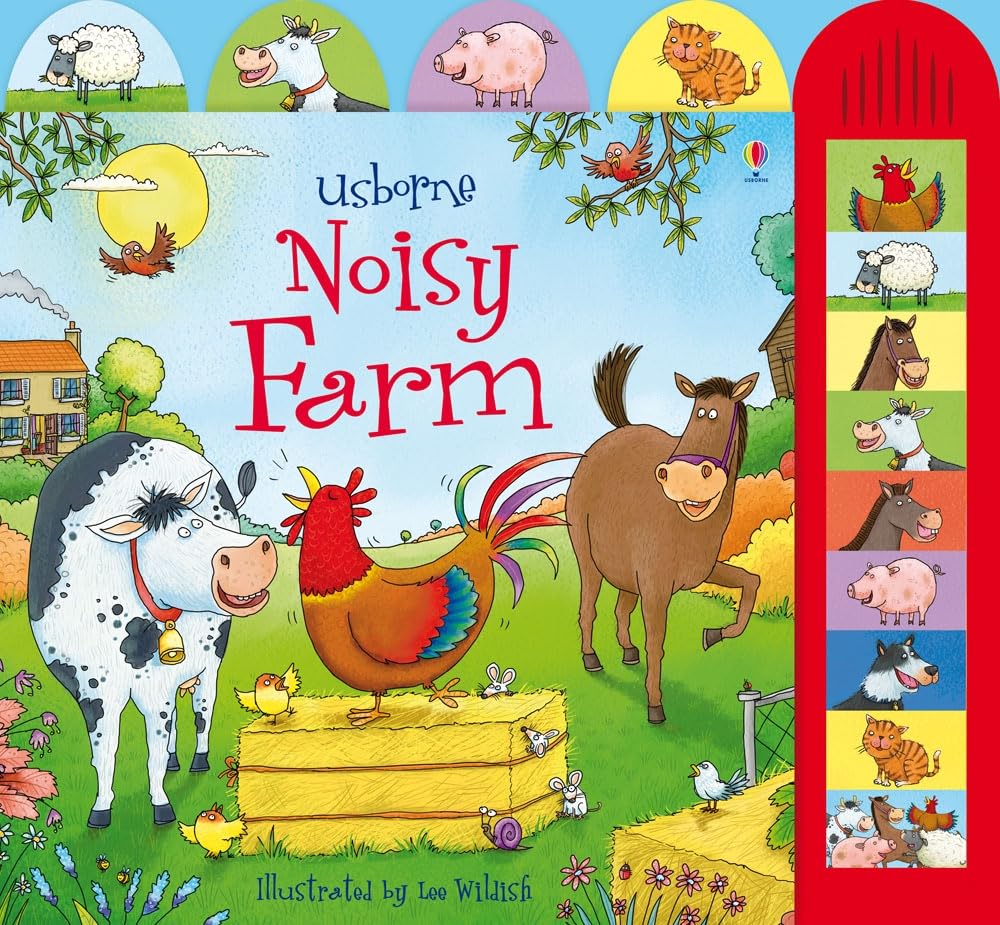 Usborne Noisy Farm Activity Book | Sound Panel | Hardcover 1