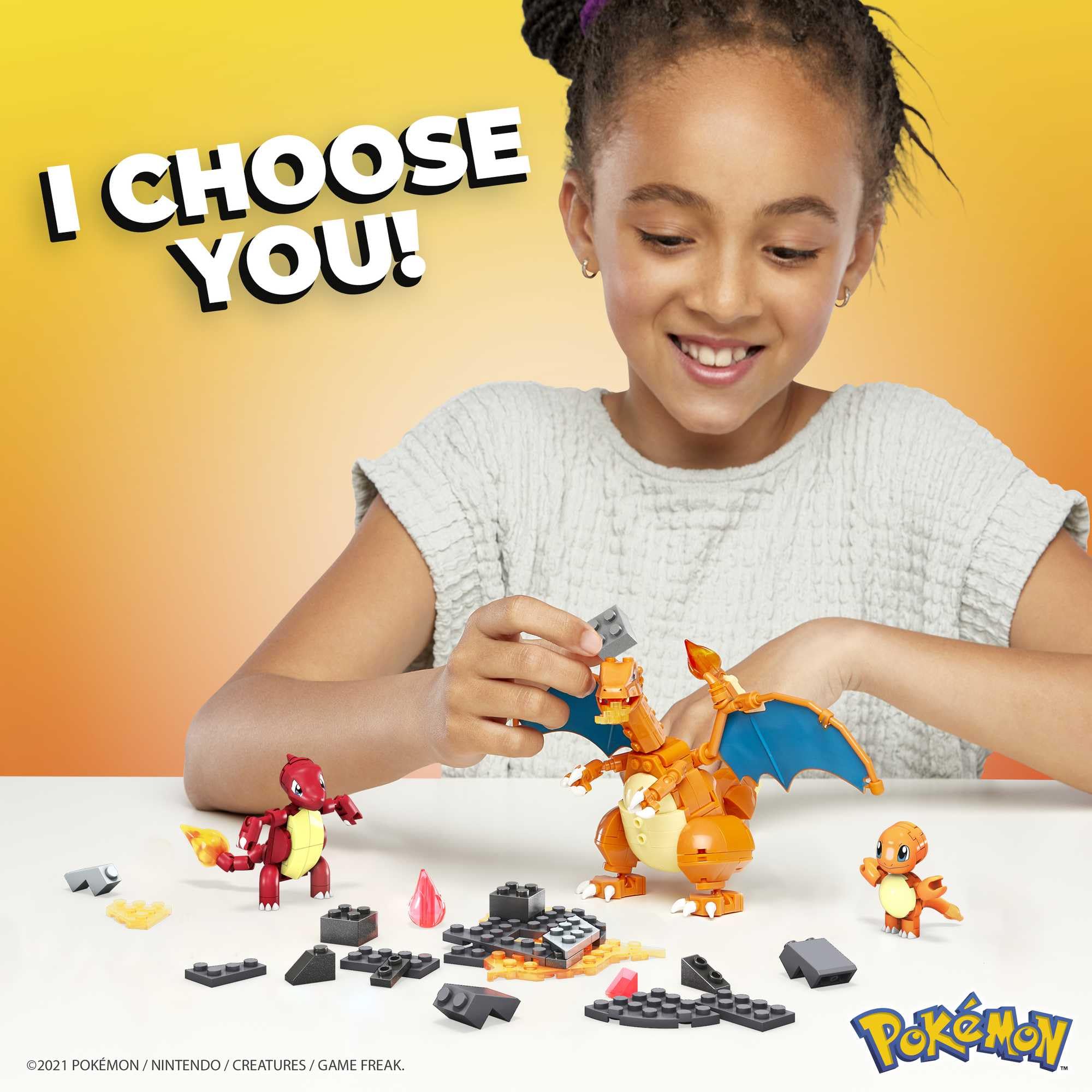 MEGA Pokémon Charmander Evolution Bauset – 300-teiliges Actionfiguren-Spielset für Kinder 6