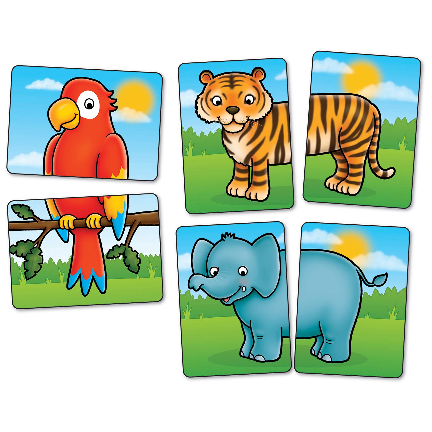 Orchard Toys Jungle Heads and Tails Game - 2 in 1 Matching Activity for Toddlers
