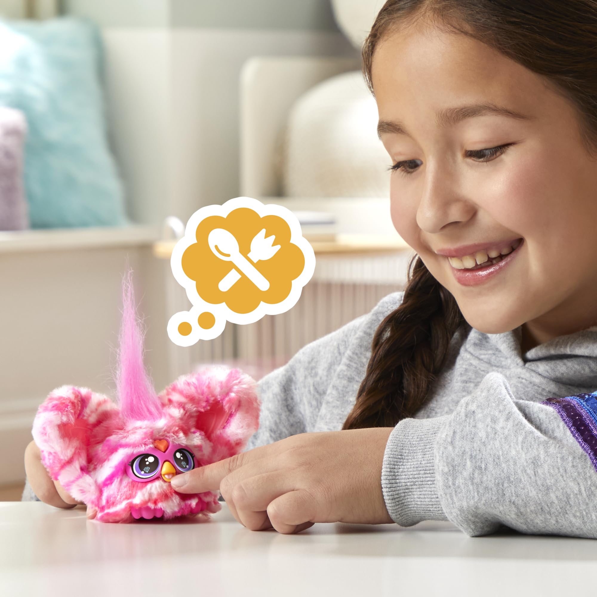 Furby Bub-Lee K-Pop Mini Elektronisches Plüschtier mit Sound und Schlüsselanhänger 7