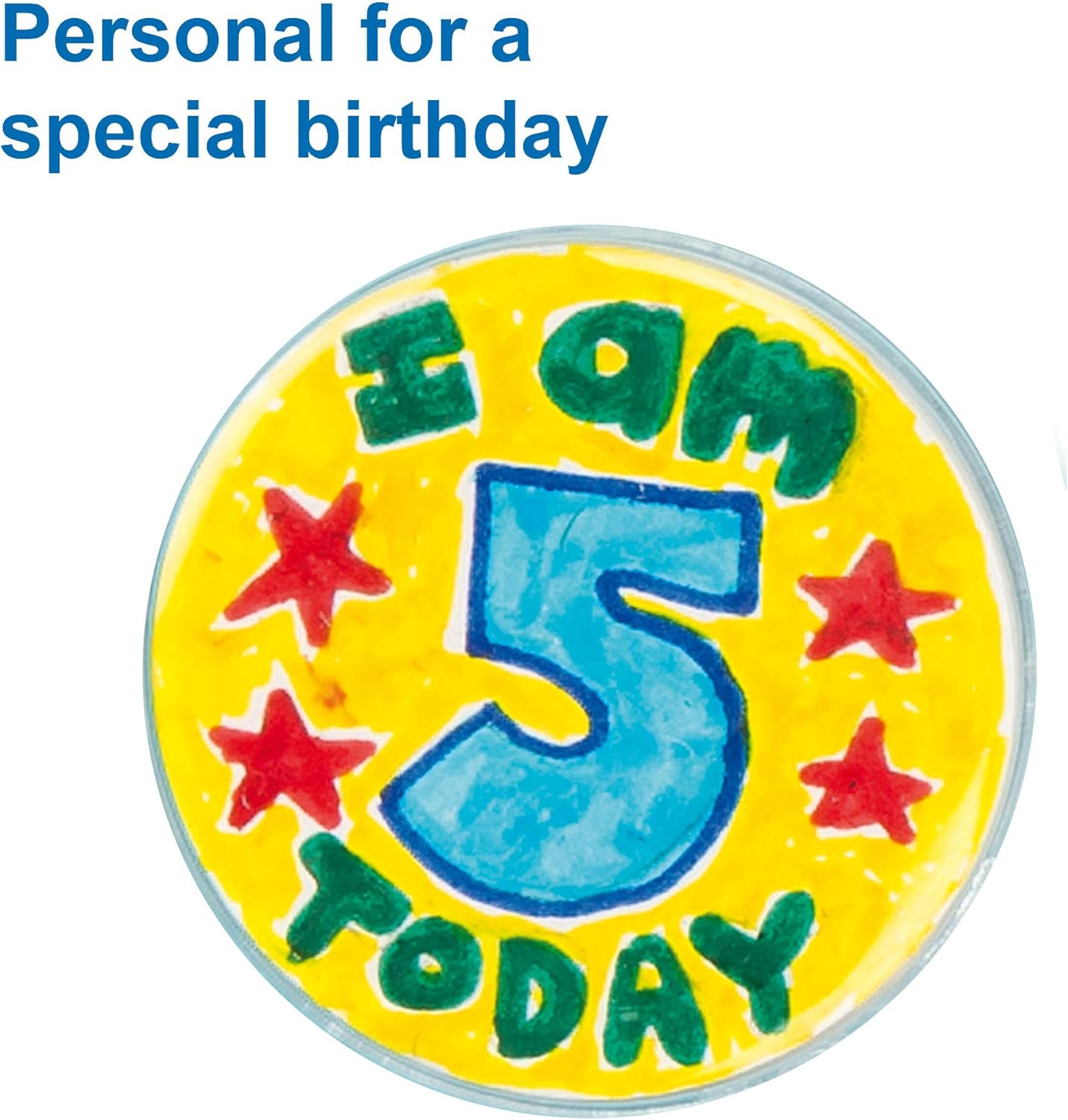 Baker Ross Design Your Own Badge Craft Kit (Pack of 10) - 5.5 cm White DIY Badges for Kids