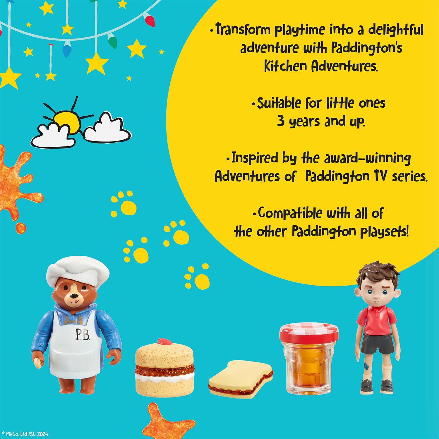 Rainbow Designs Paddington Bear Kitchen Playset - Chef Paddington & Jonathan, Ages 3+ 3