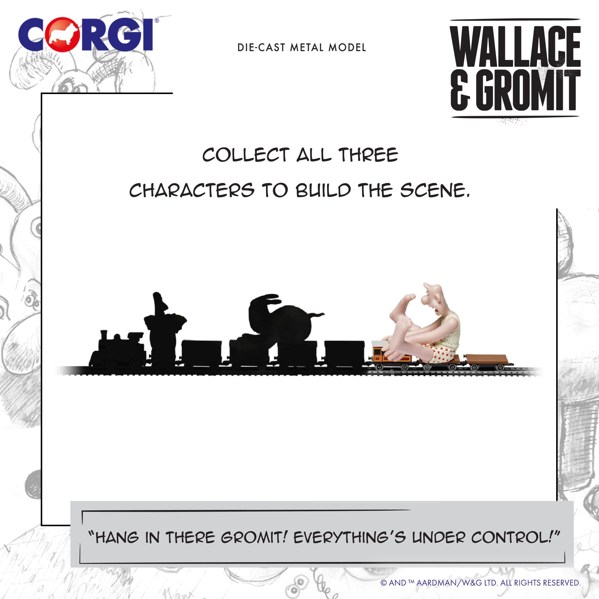 Corgi CC80604 Gromit Diecast Train Toy - Wallace & Gromit: The Wrong Trousers Playset 5