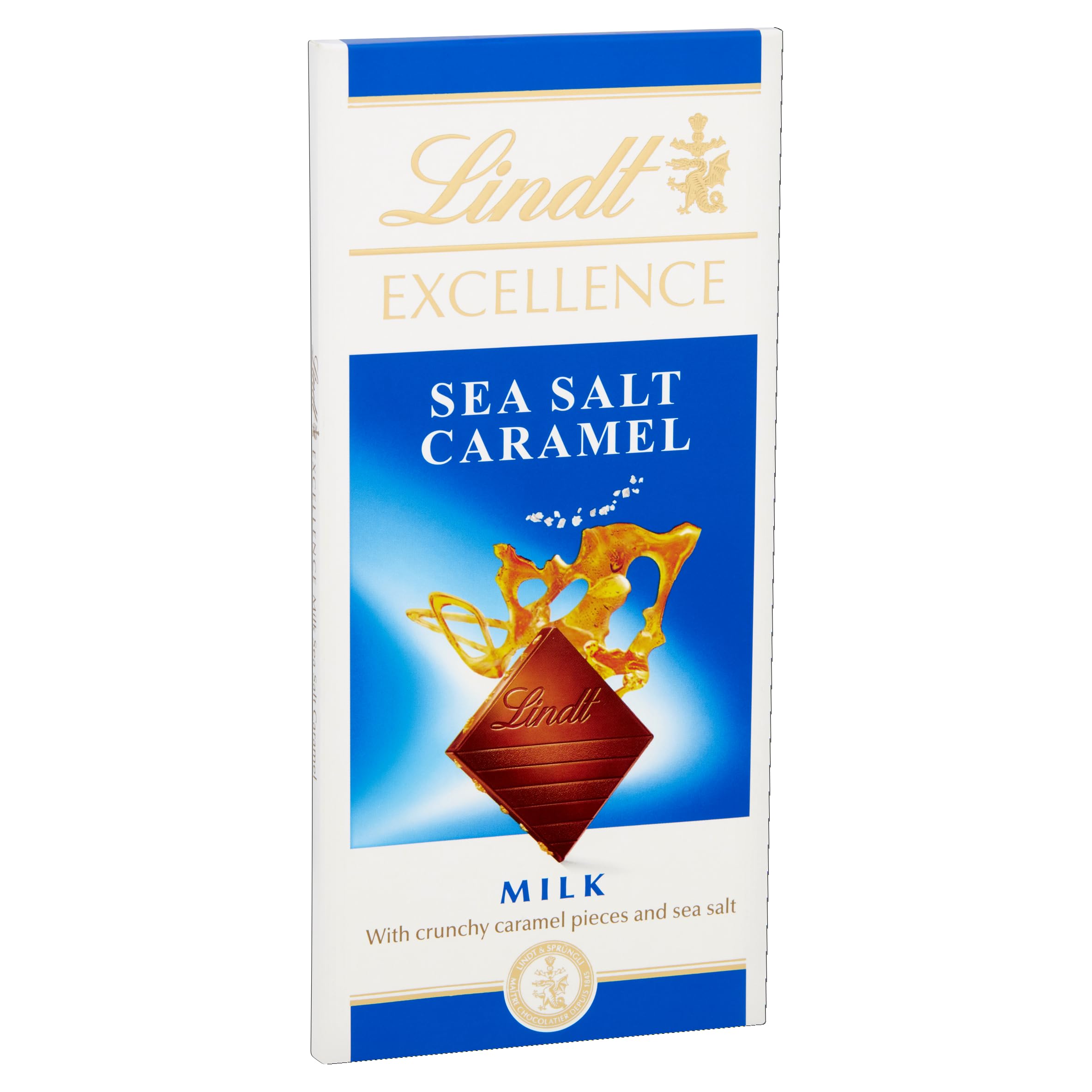 Lindt Excellence Milk Chocolate with Sea Salt & Caramel Bar, 100g 5