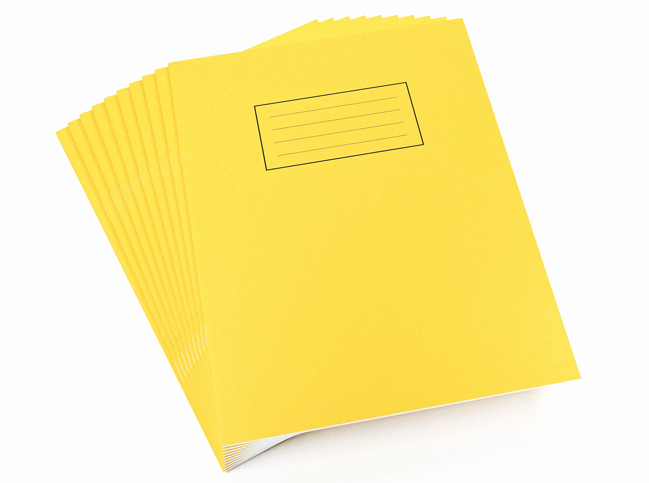 Silvine Composition Notebooks - 10 Pack | 9x7" (229x178mm) | 80 Pages Ruled with Margin | Yellow 1