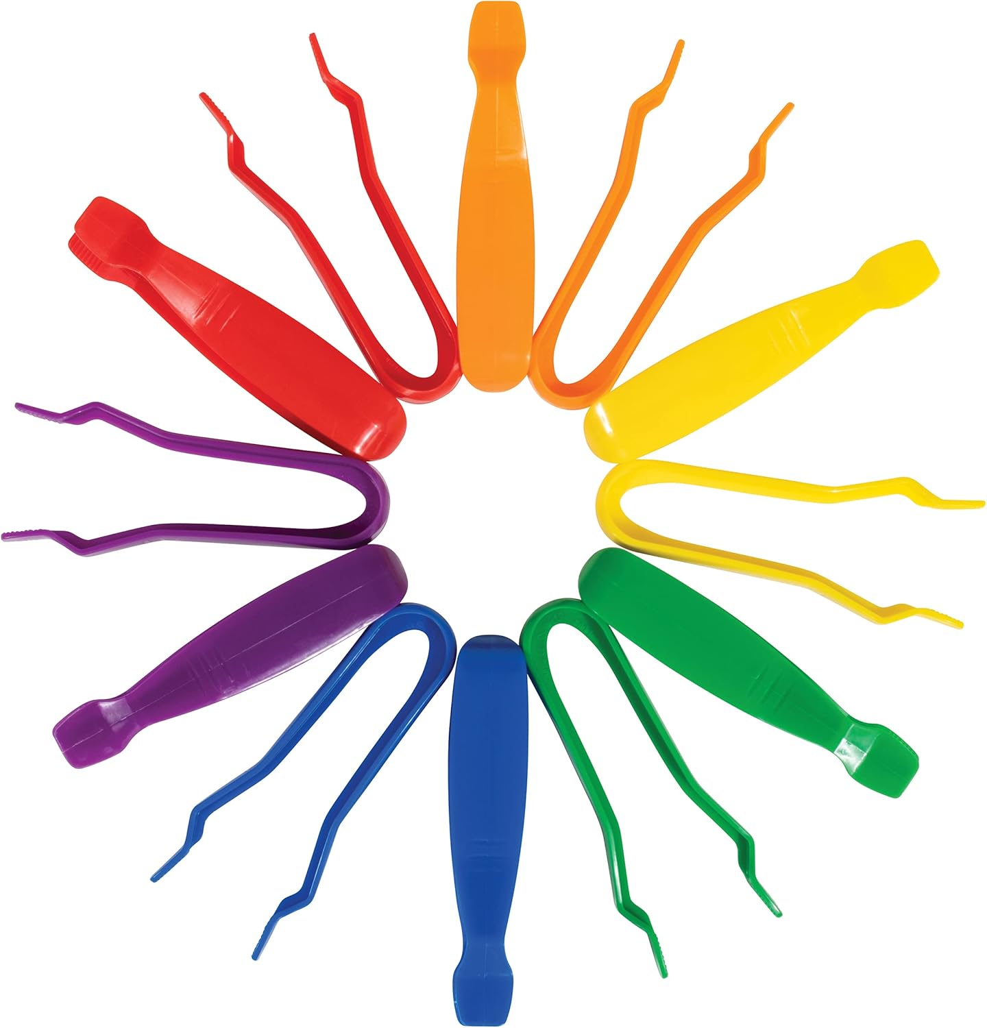 edxeducation Jumbo Tweezers - Set of 12 - 6 Colors - For Ages 18m+ 4