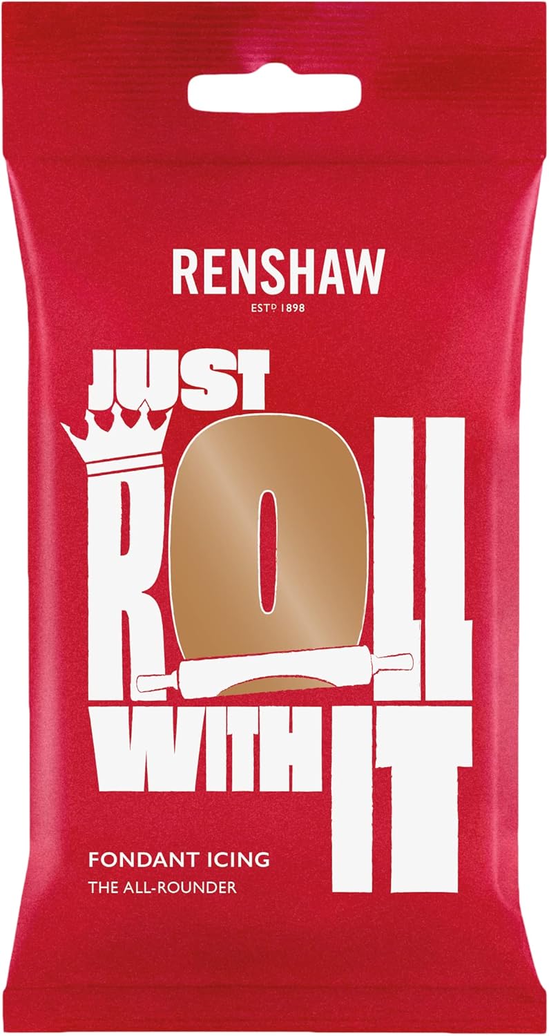 Renshaw - Teddy Bear Brown Ready to Roll Fondant Icing (250g)