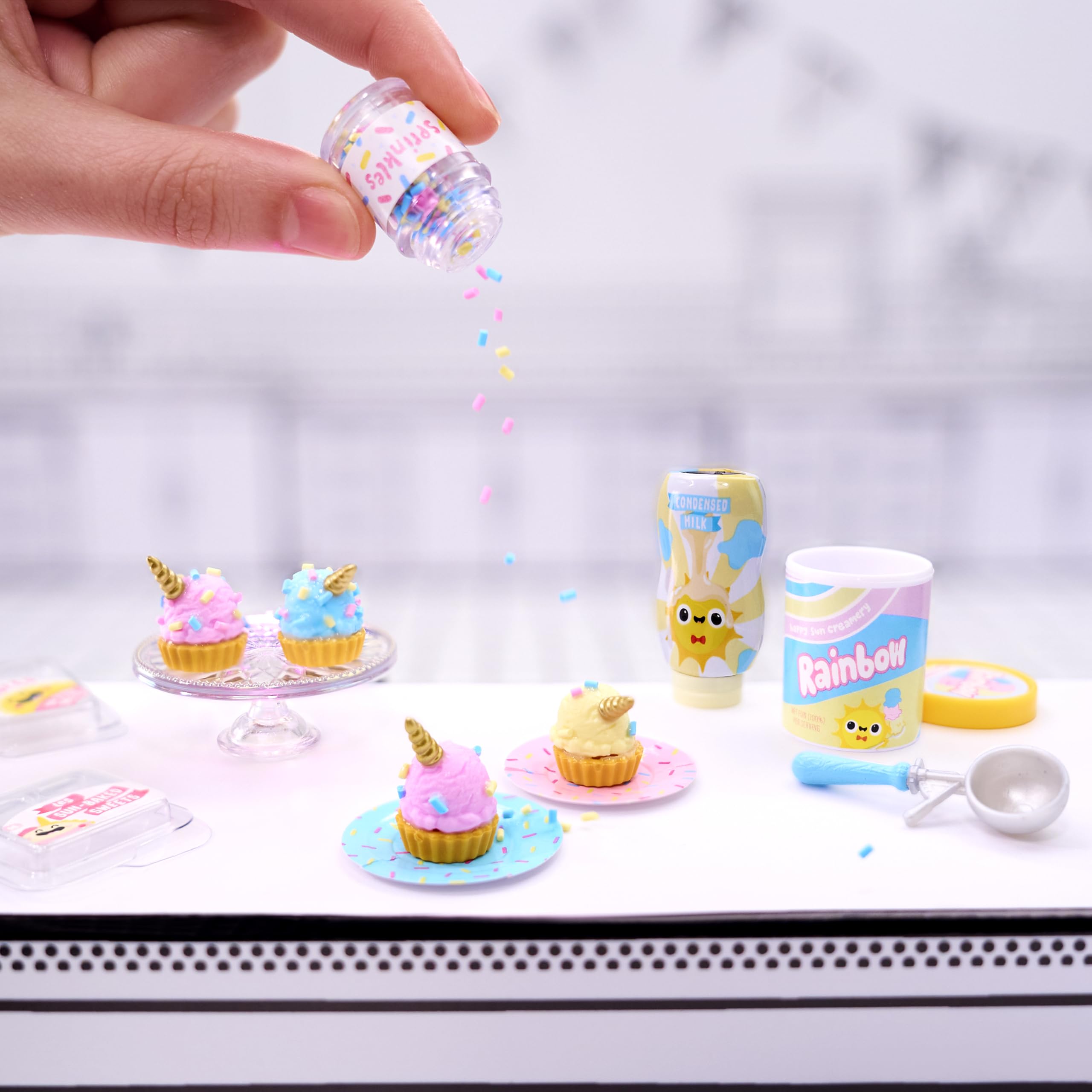 MGA's Miniverse Make It Mini Birthday - Rainbow, Dino, Tropical Party Theme Mini Collectibles with Resin Play & DIY Craft Kit 4