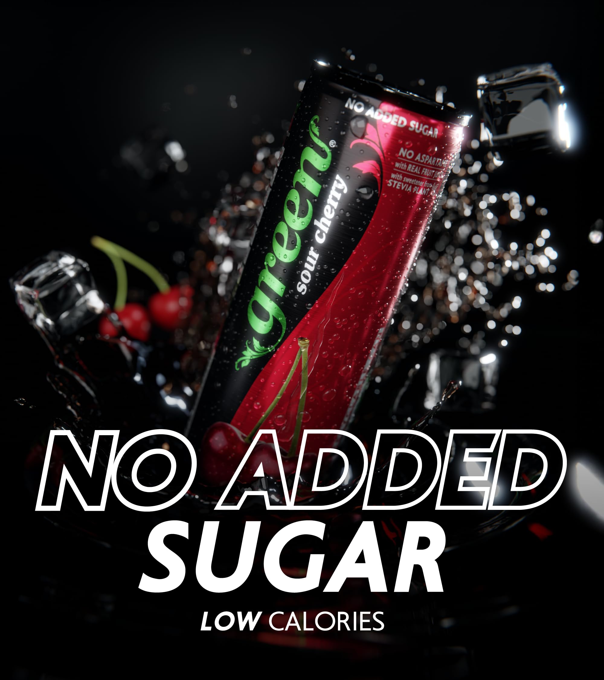 Green Cola - Sour Cherry Sparkling Drink (4 x 330ml) 5