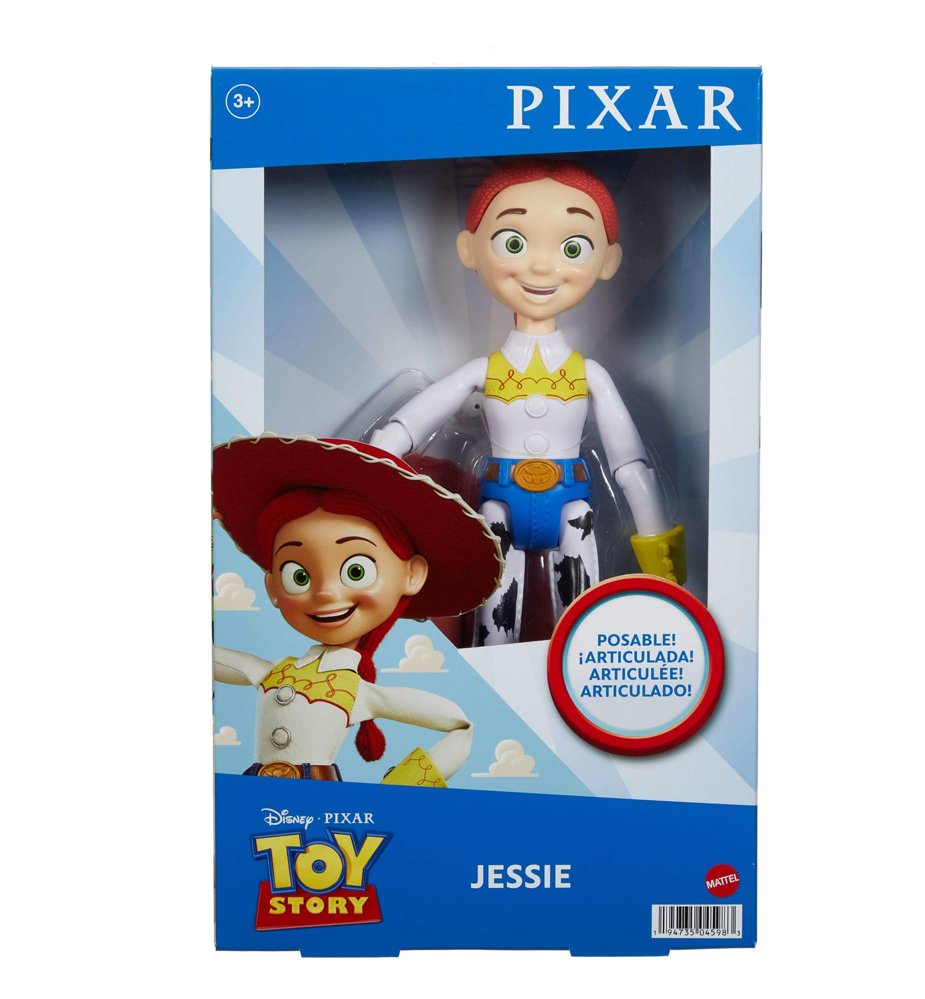 Mattel Disney Pixar Jessie Large Action Figure - 12 in, Highly Posable, Toy Story Collectible for Ages 3+ 6