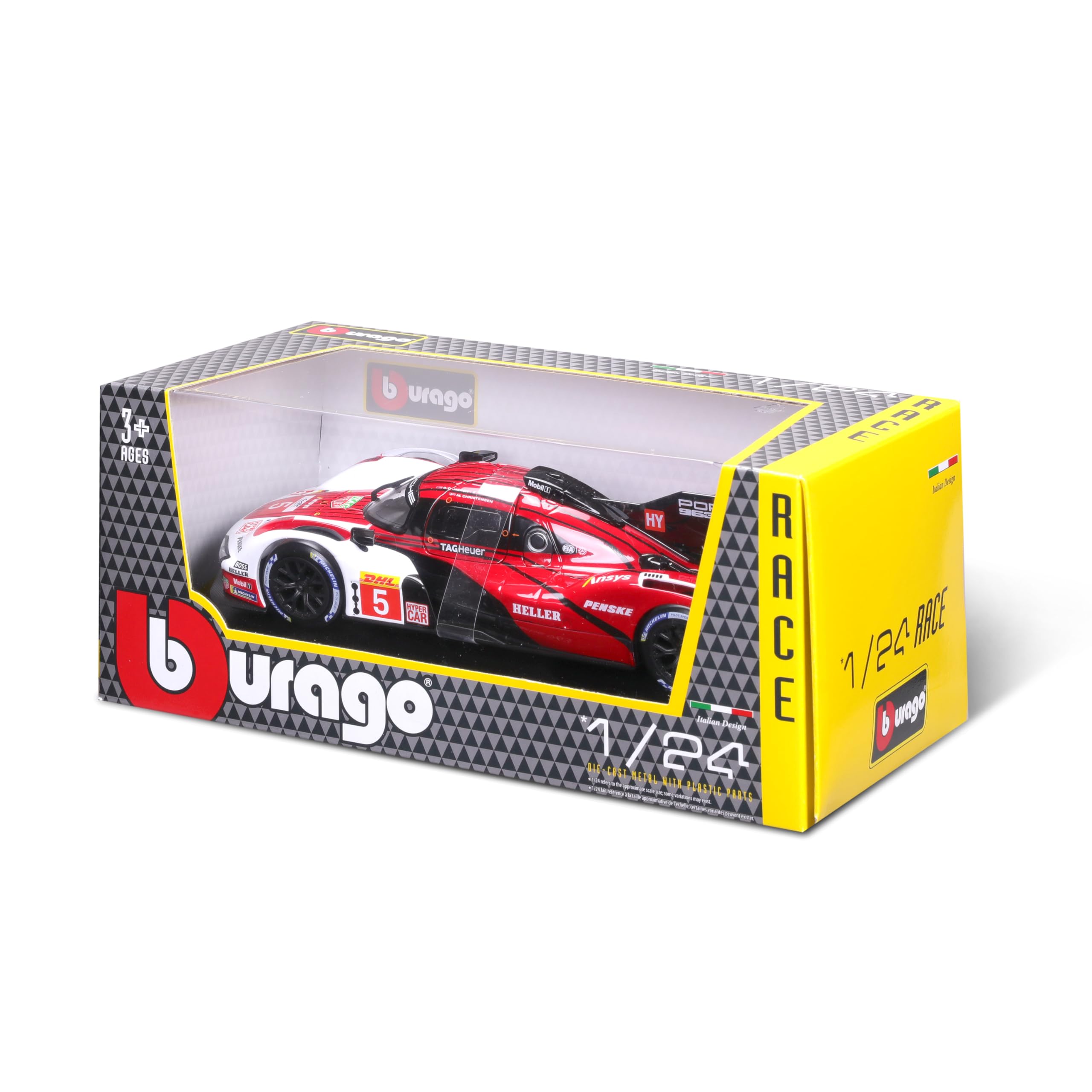Bburago Porsche Penske 963 GTP Race Car - 1:24 Scale Die-Cast Replica | Blue | 2023 Model 7