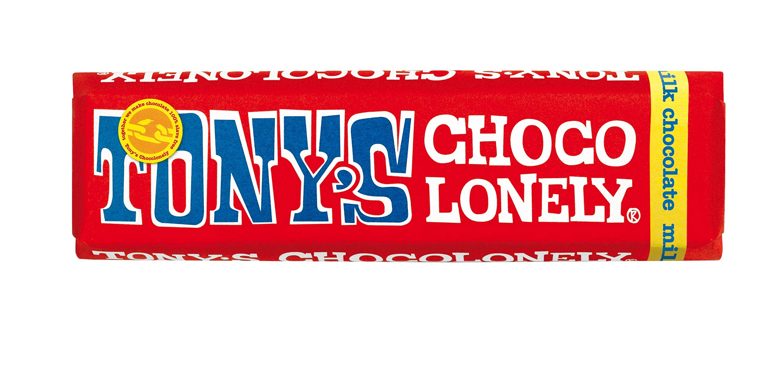 Tony's Chocolonely Milk Chocolate Bar 50g - Fairtrade & Slave-Free