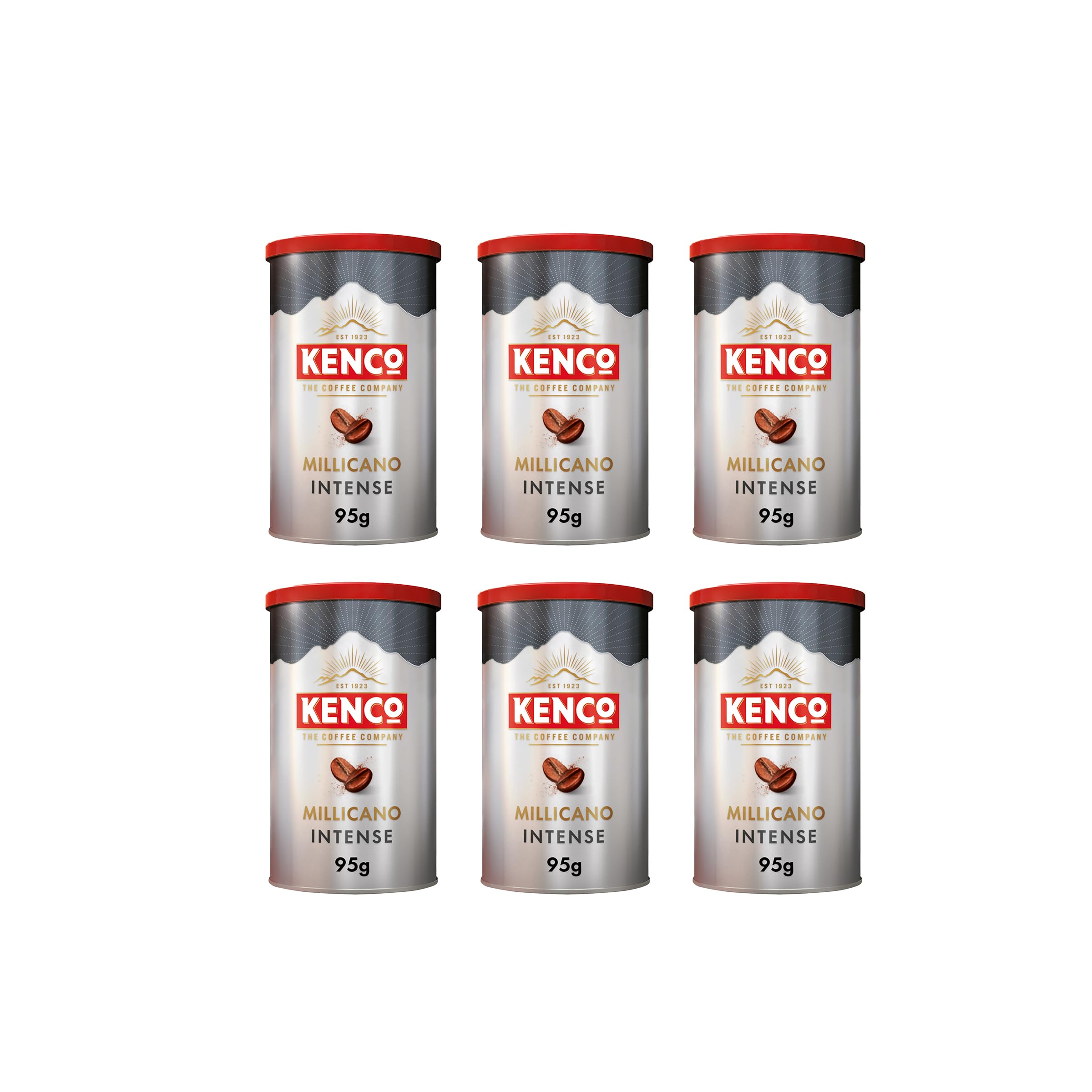 Kenco Millicano Americano Intense Instant Coffee 95g (Pack of 6 Tins, Total 570g)